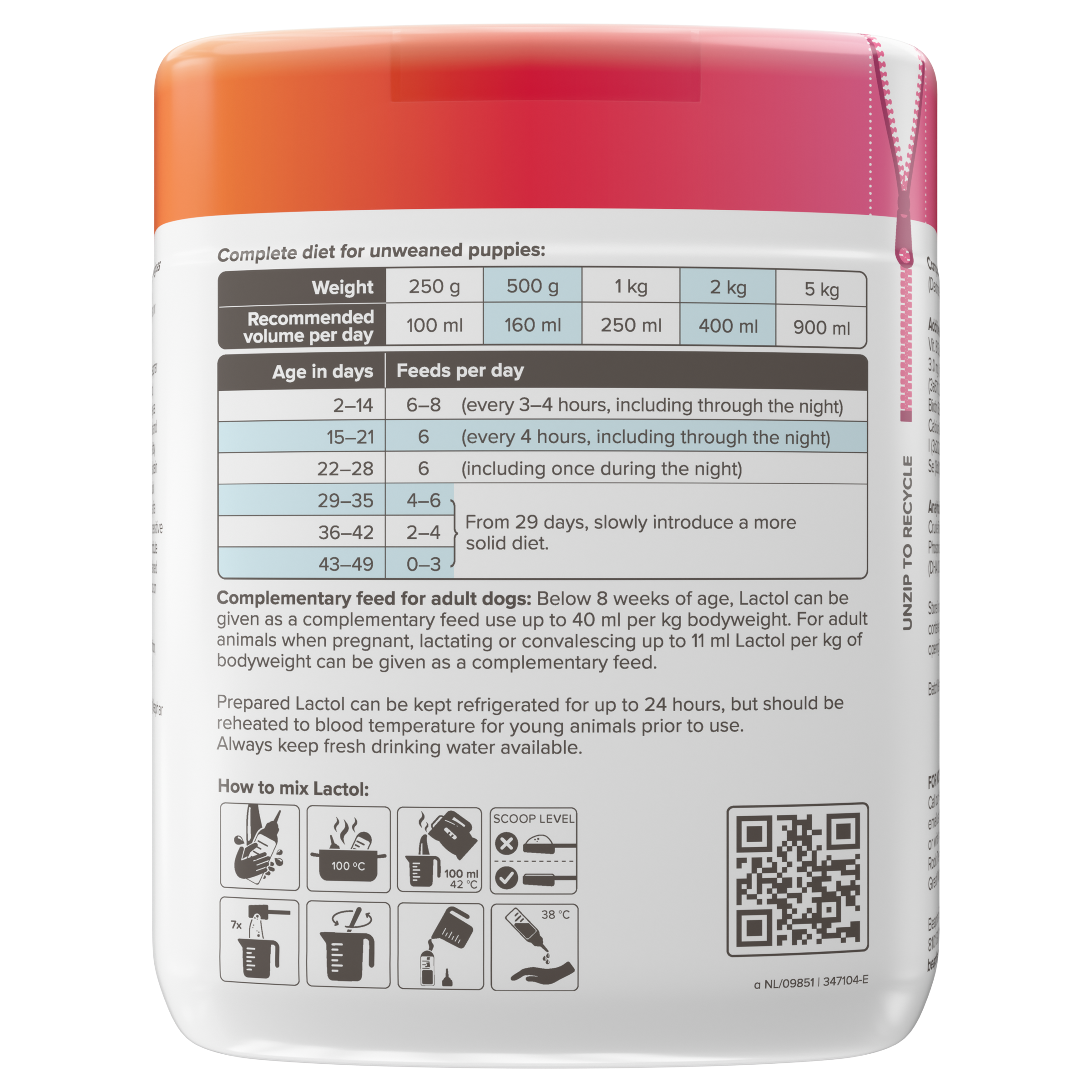 Beaphar Lactol Milk Replacer for Puppies 500g