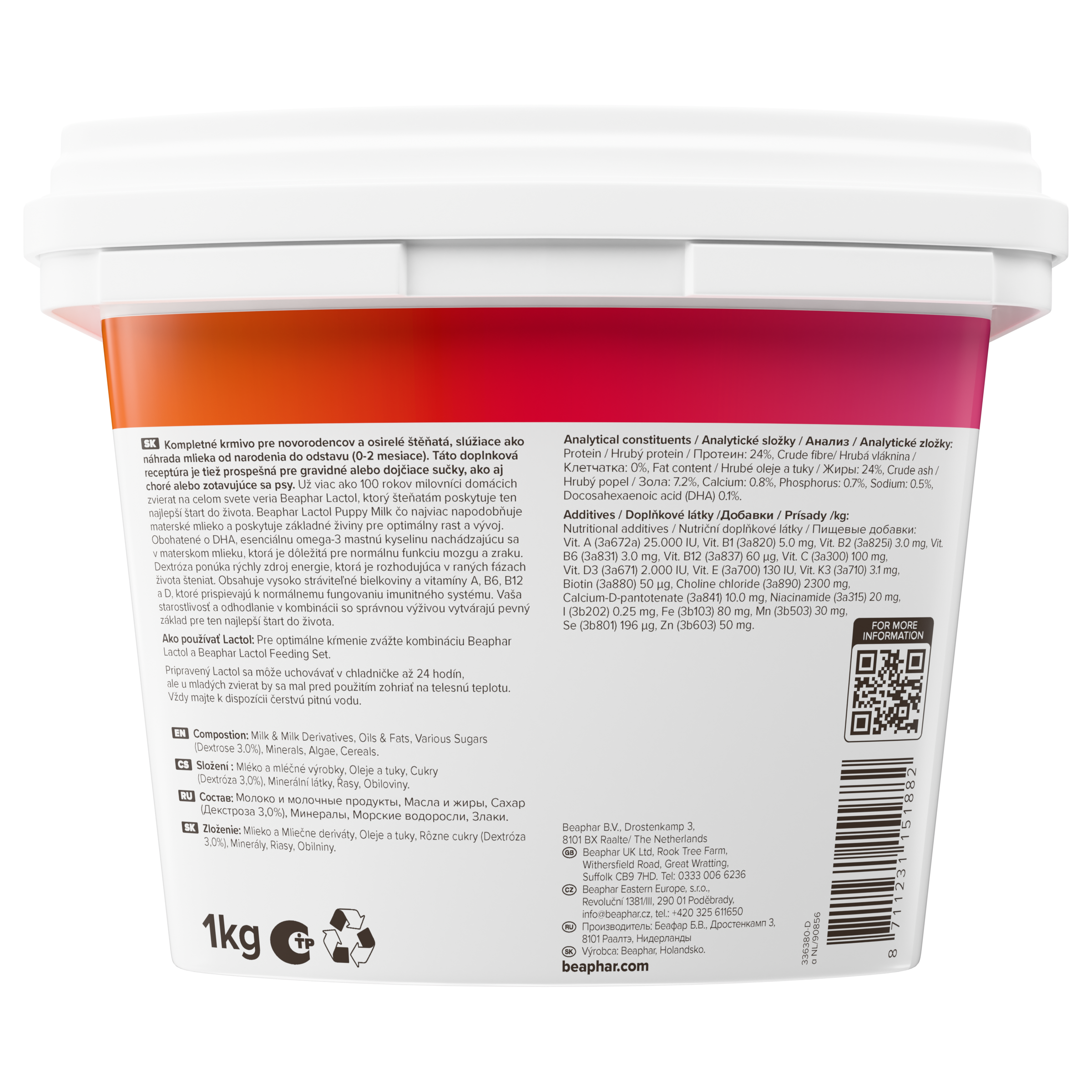 Beaphar Lactol Milk Replacer for Puppies 1kg