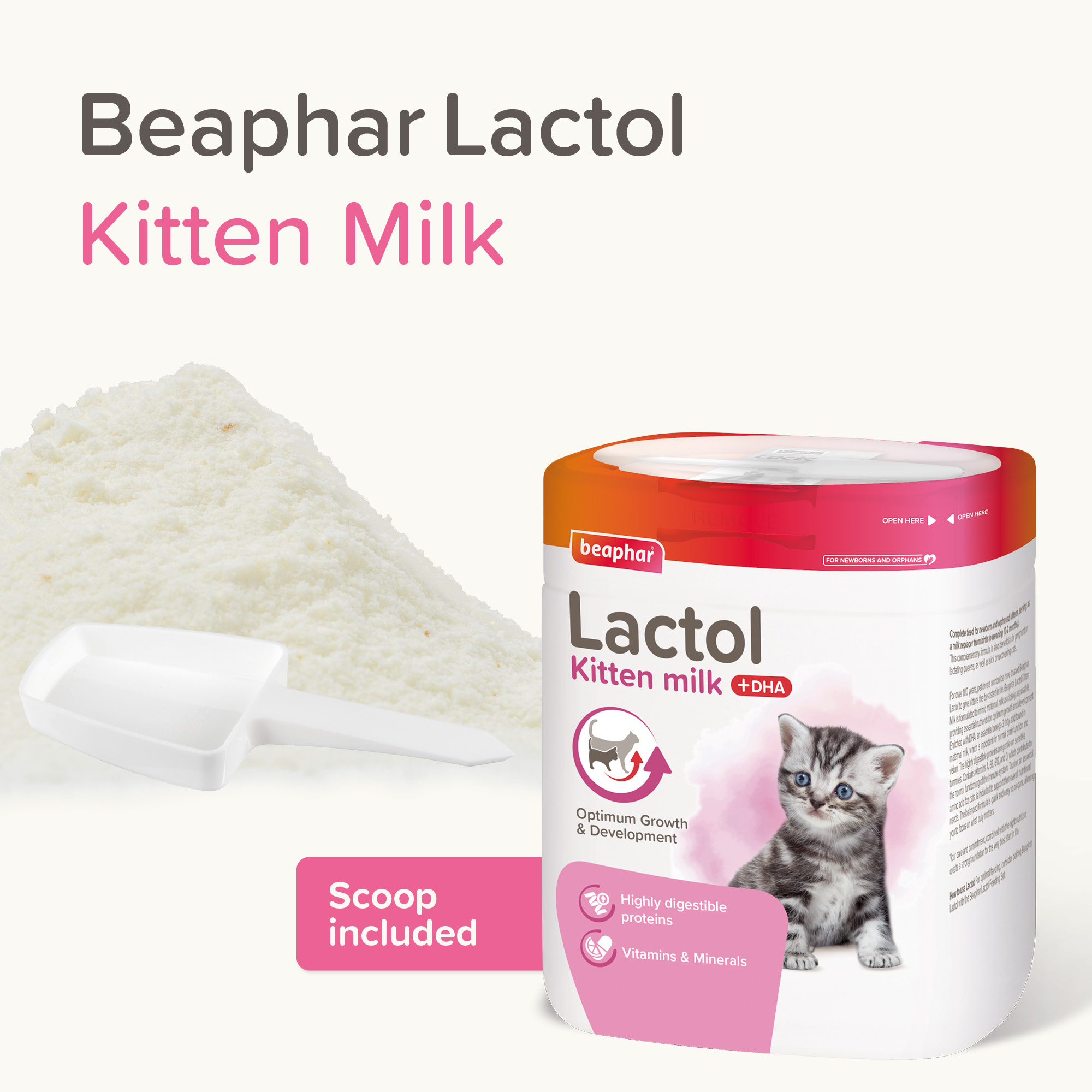 Beaphar Lactol Milk Replacer for Kittens 500g
