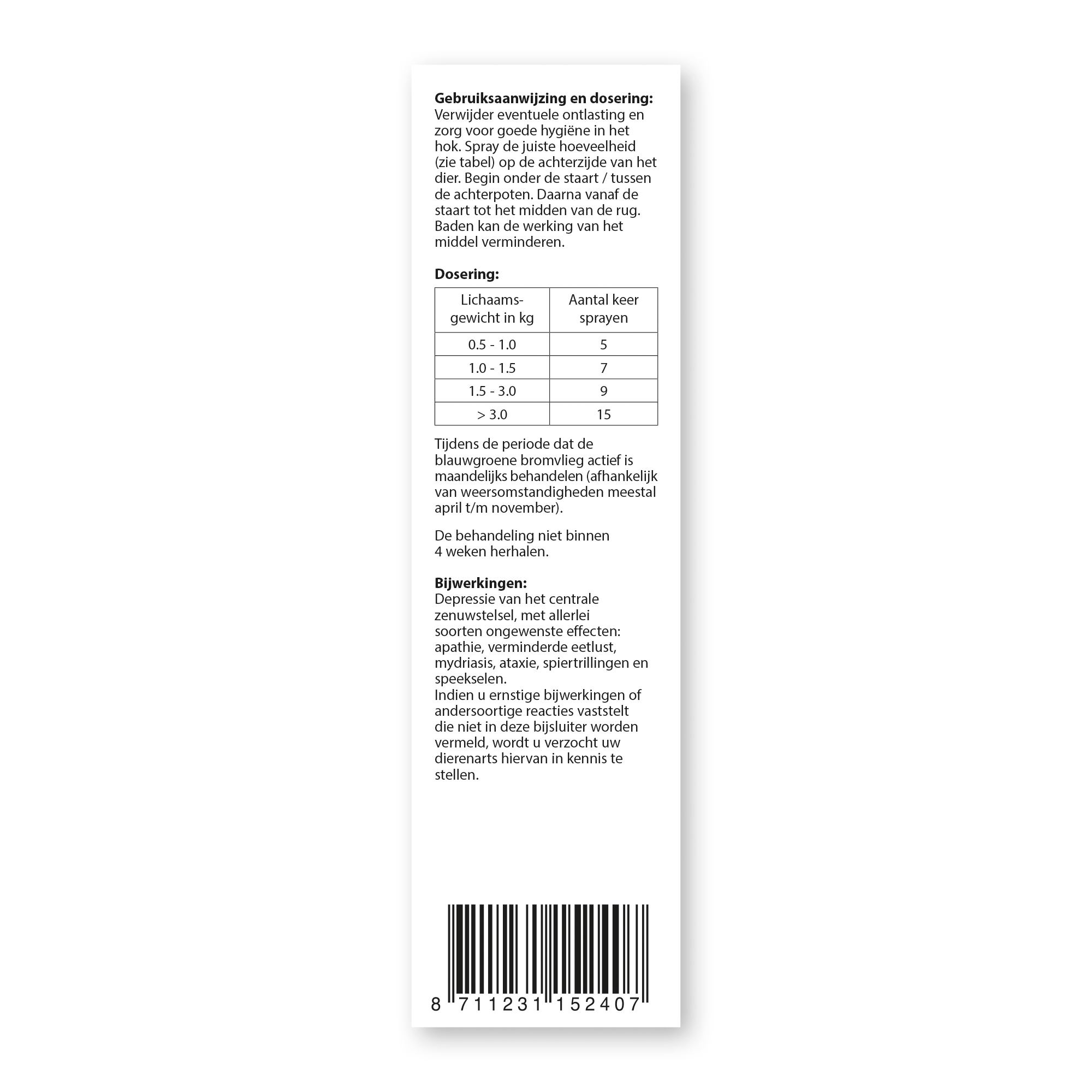 Beaphar Anti-Myiasis (madenziekte) spray 75ml