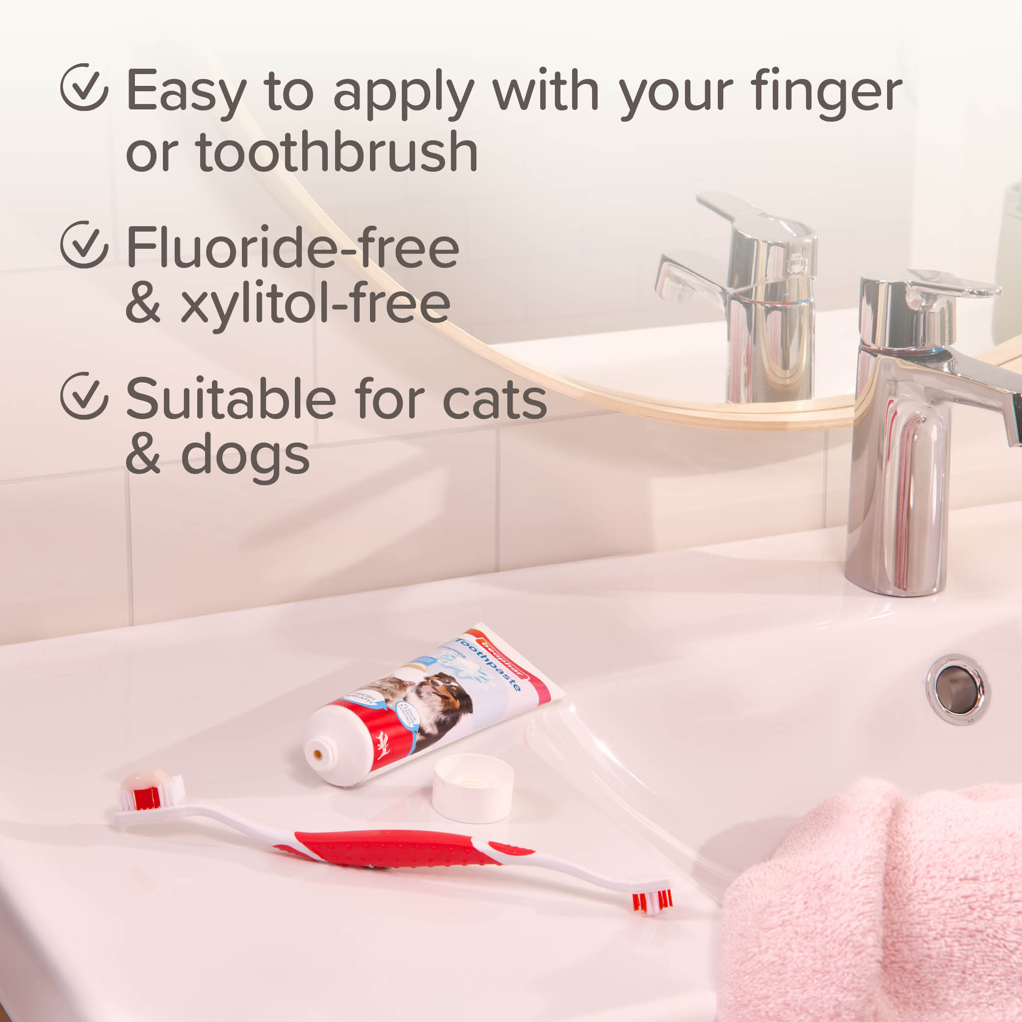 Beaphar Liver-Flavour Toothpaste with Enzymes for Cats and Dogs, 100g