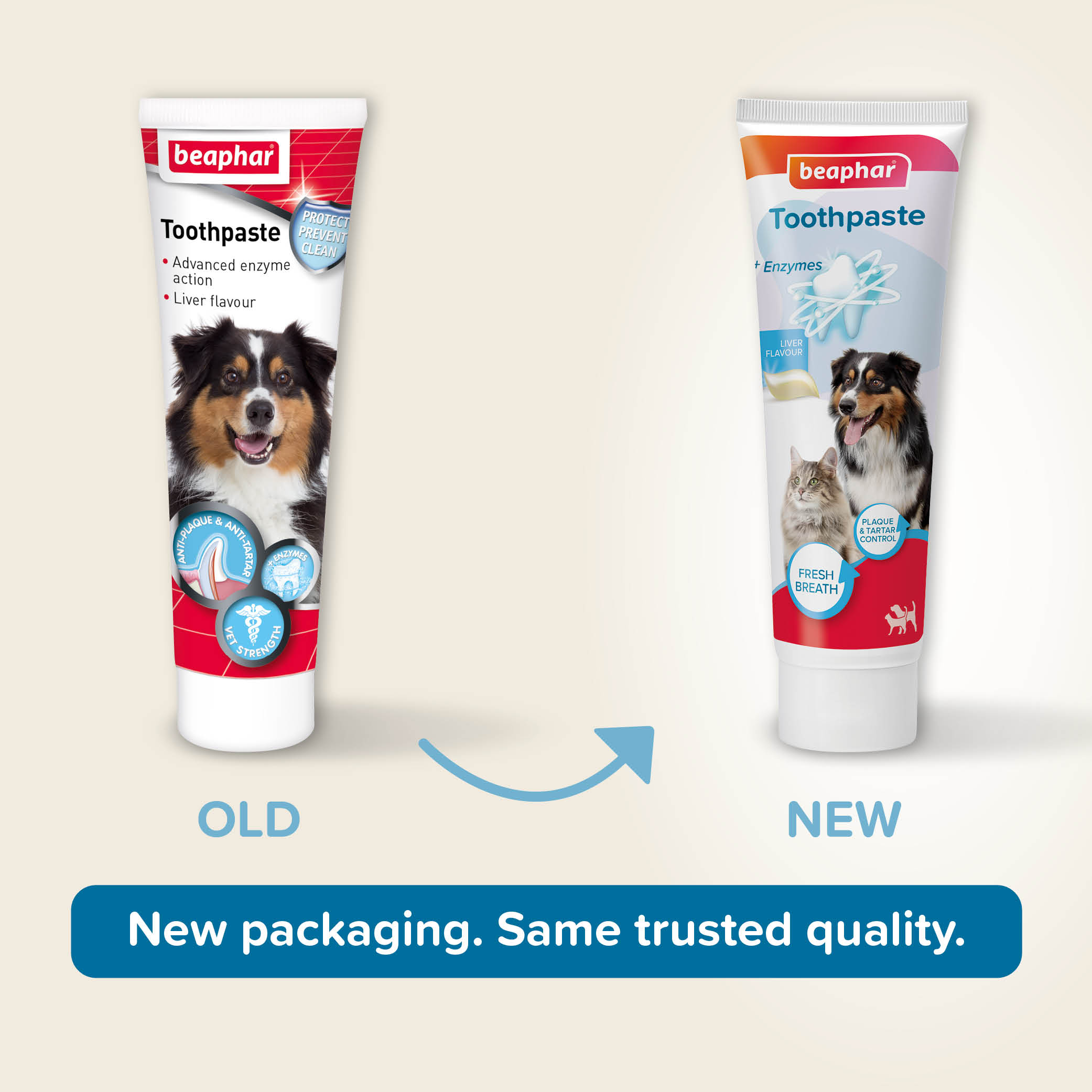Beaphar Liver-Flavour Toothpaste with Enzymes for Cats and Dogs, 100g