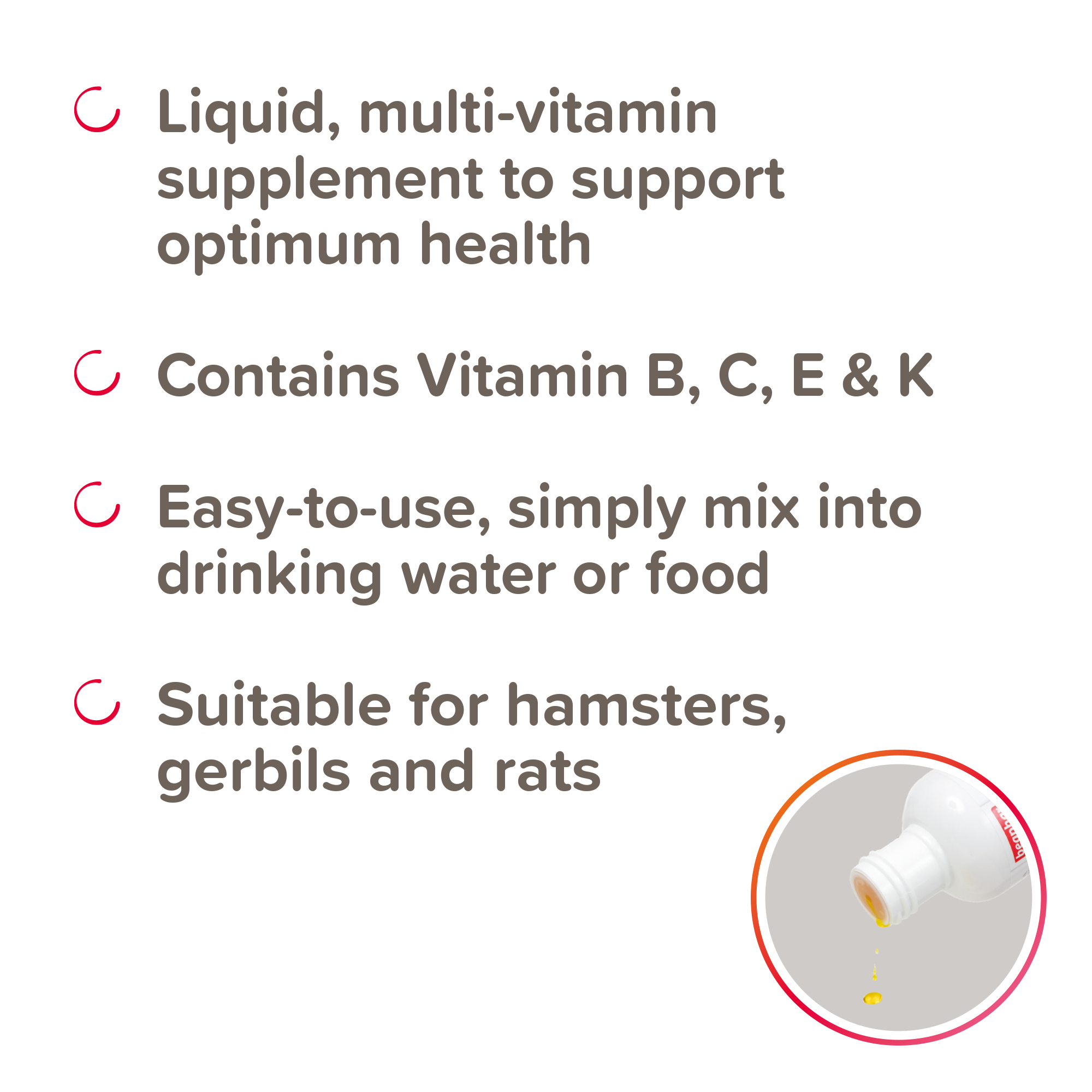 Beaphar Vitamin Liquid Solution for Hamsters, Gerbils & Rats