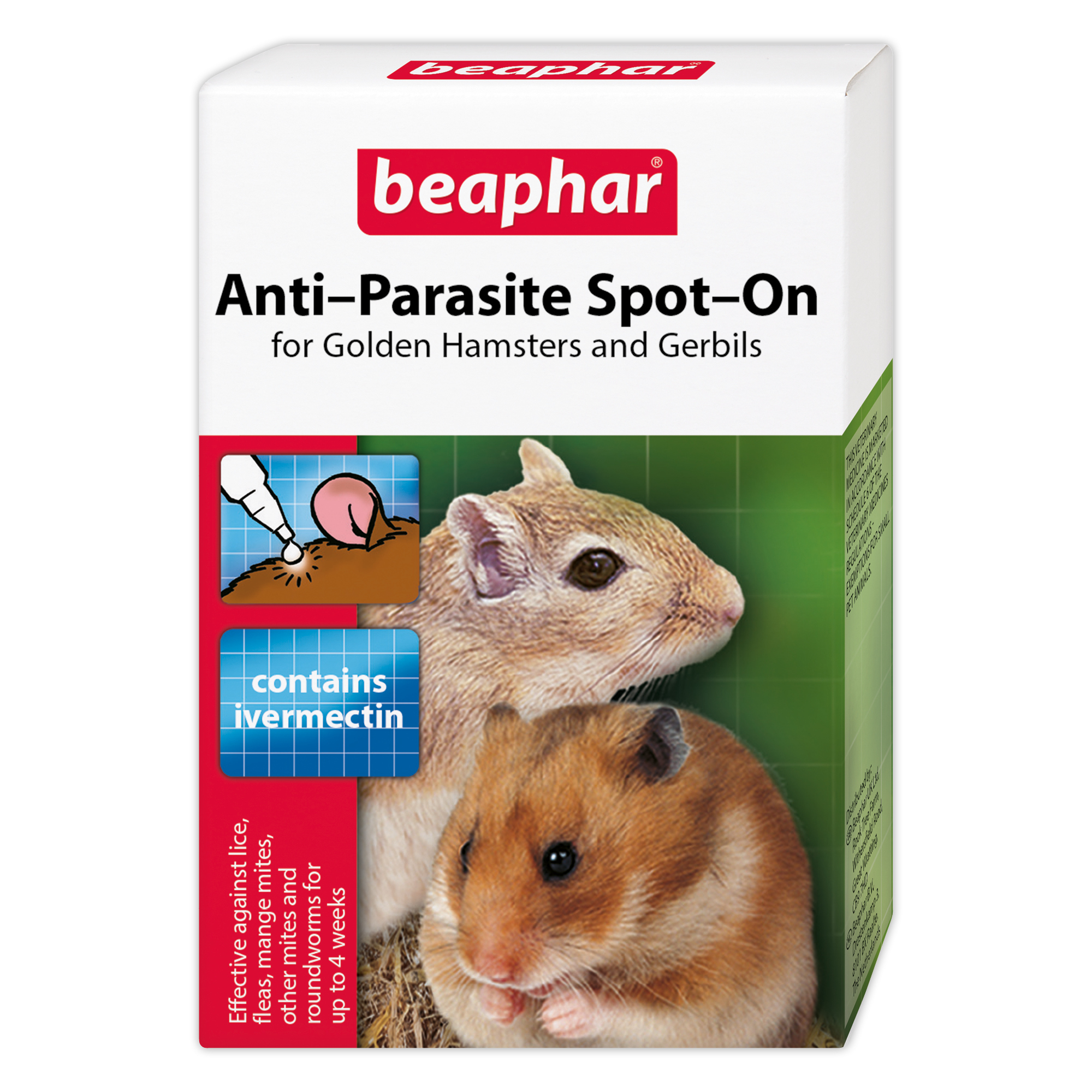 Beaphar Anti-Parasite Spot-On for Golden Hamsters & Gerbils, 2 pipettes