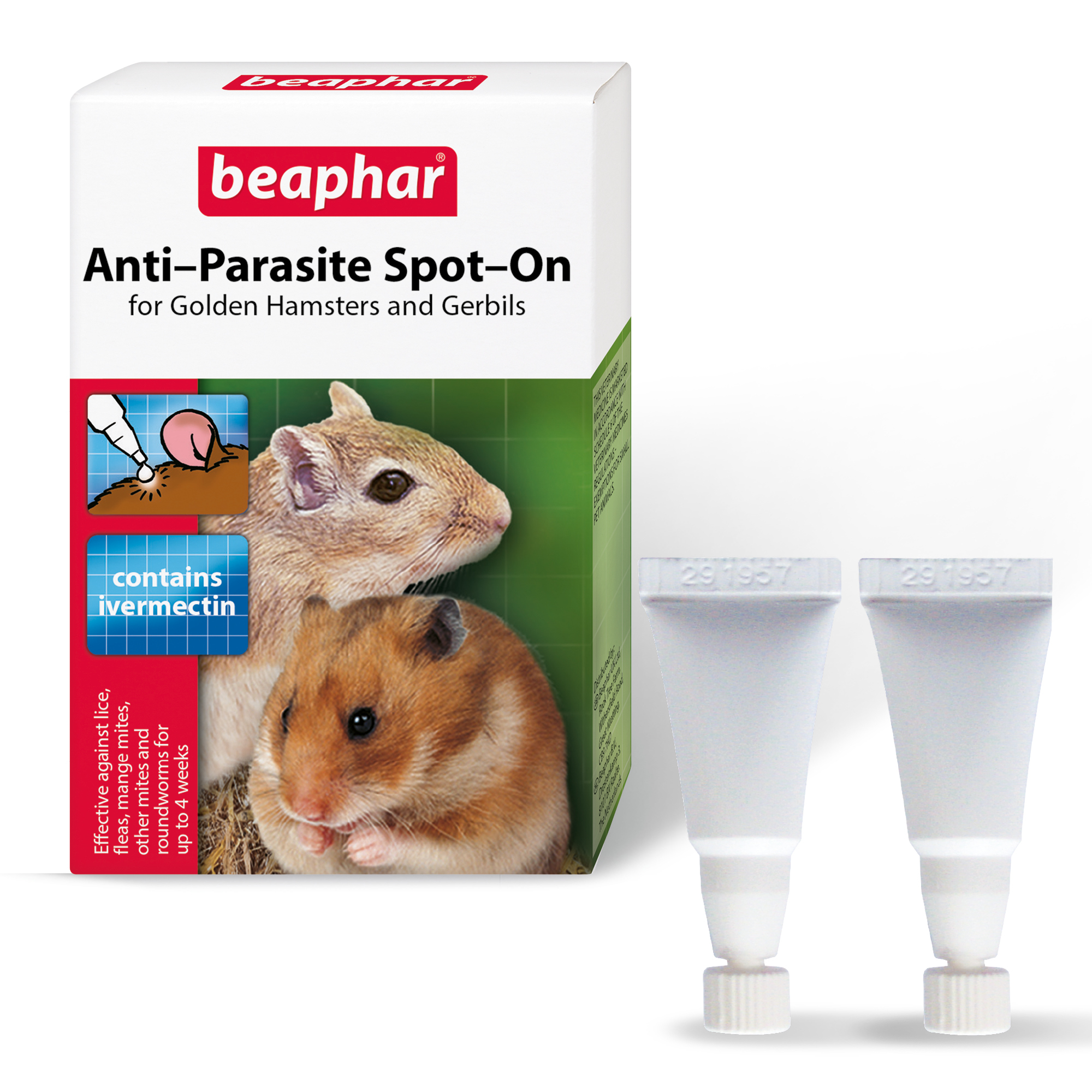 Beaphar Anti-Parasite Spot-On for Golden Hamsters & Gerbils, 2 pipettes