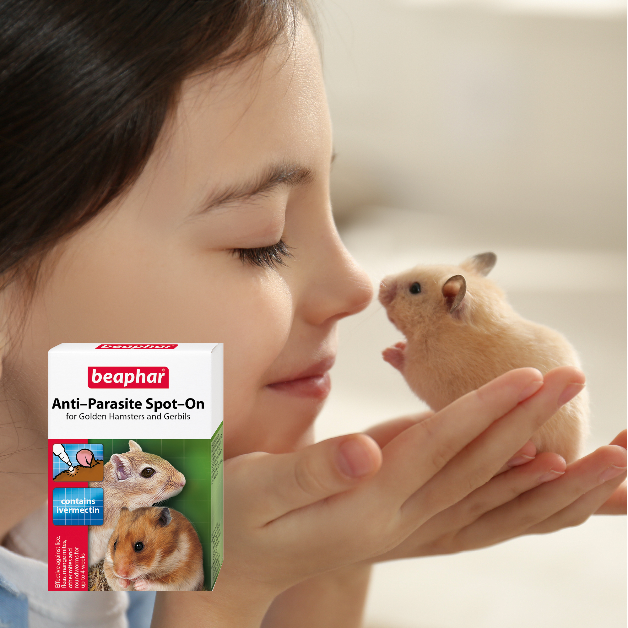 Beaphar Anti-Parasite Spot-On for Golden Hamsters & Gerbils, 2 pipettes