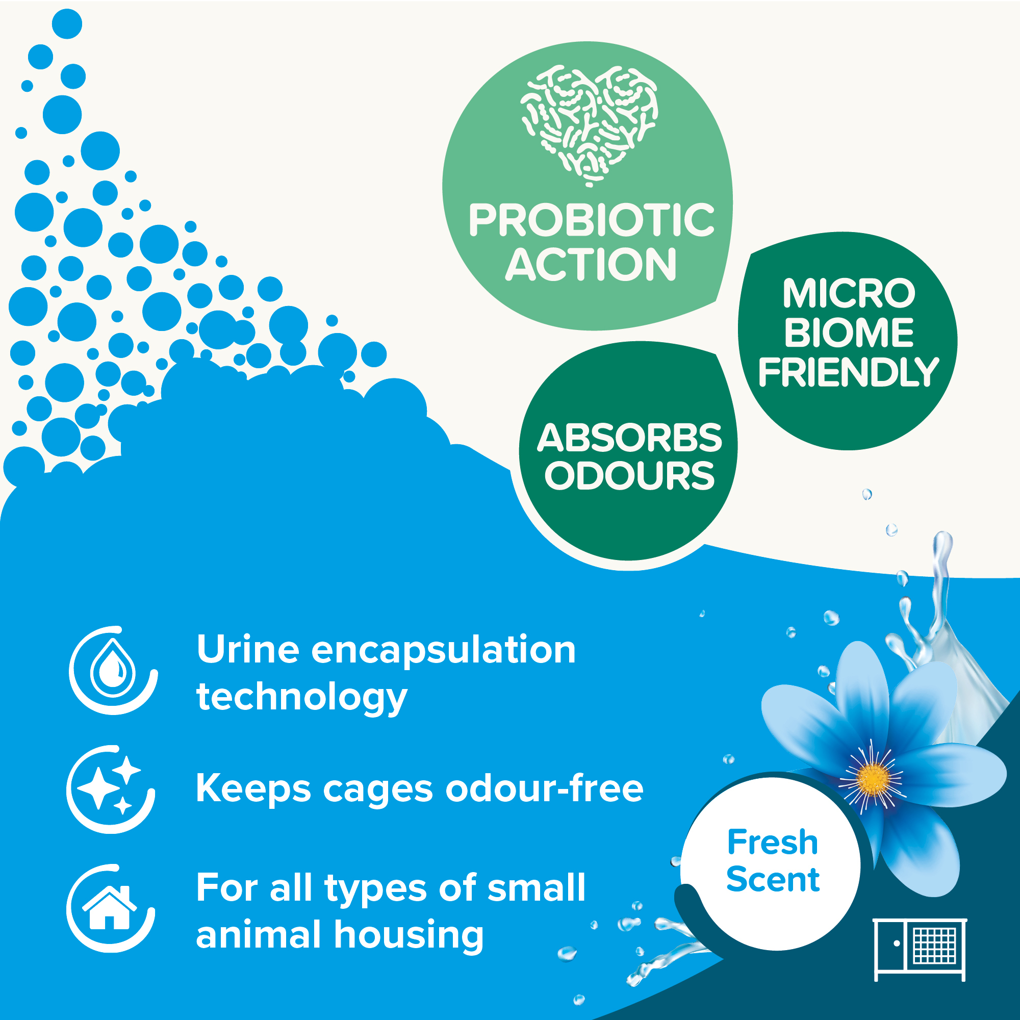 Beaphar Cage Fresh Granules for Cages, Hutches & Litter Trays – 600g