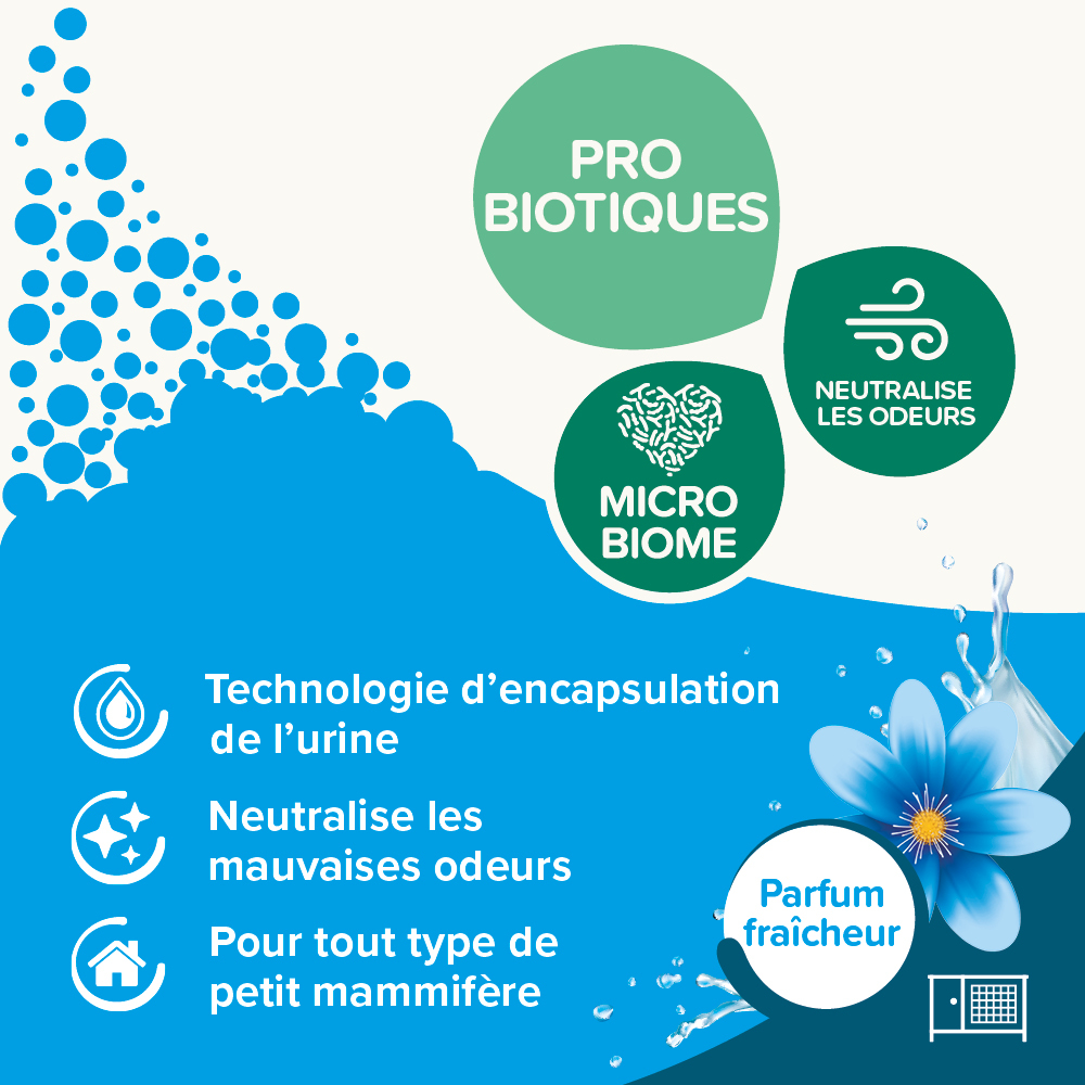 Stop Odeurs, granulés pour la cage