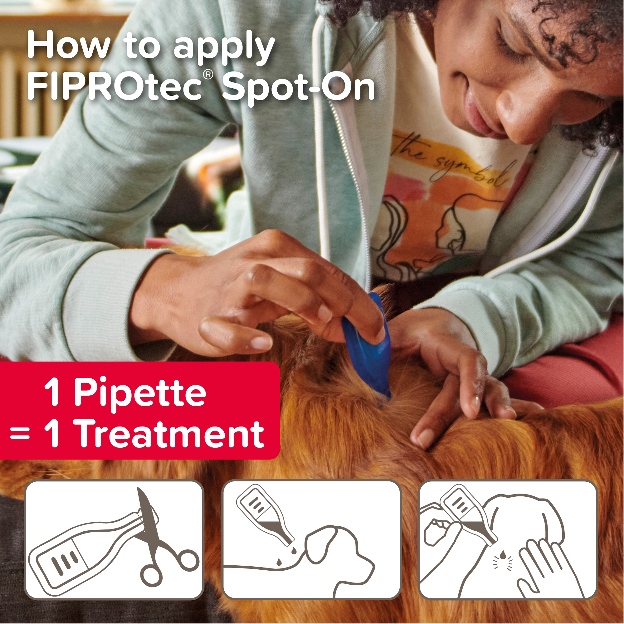 Beaphar FIPROtec® Flea & Tick Spot-on For Medium Dogs | 10-20kg | 1 Pipette