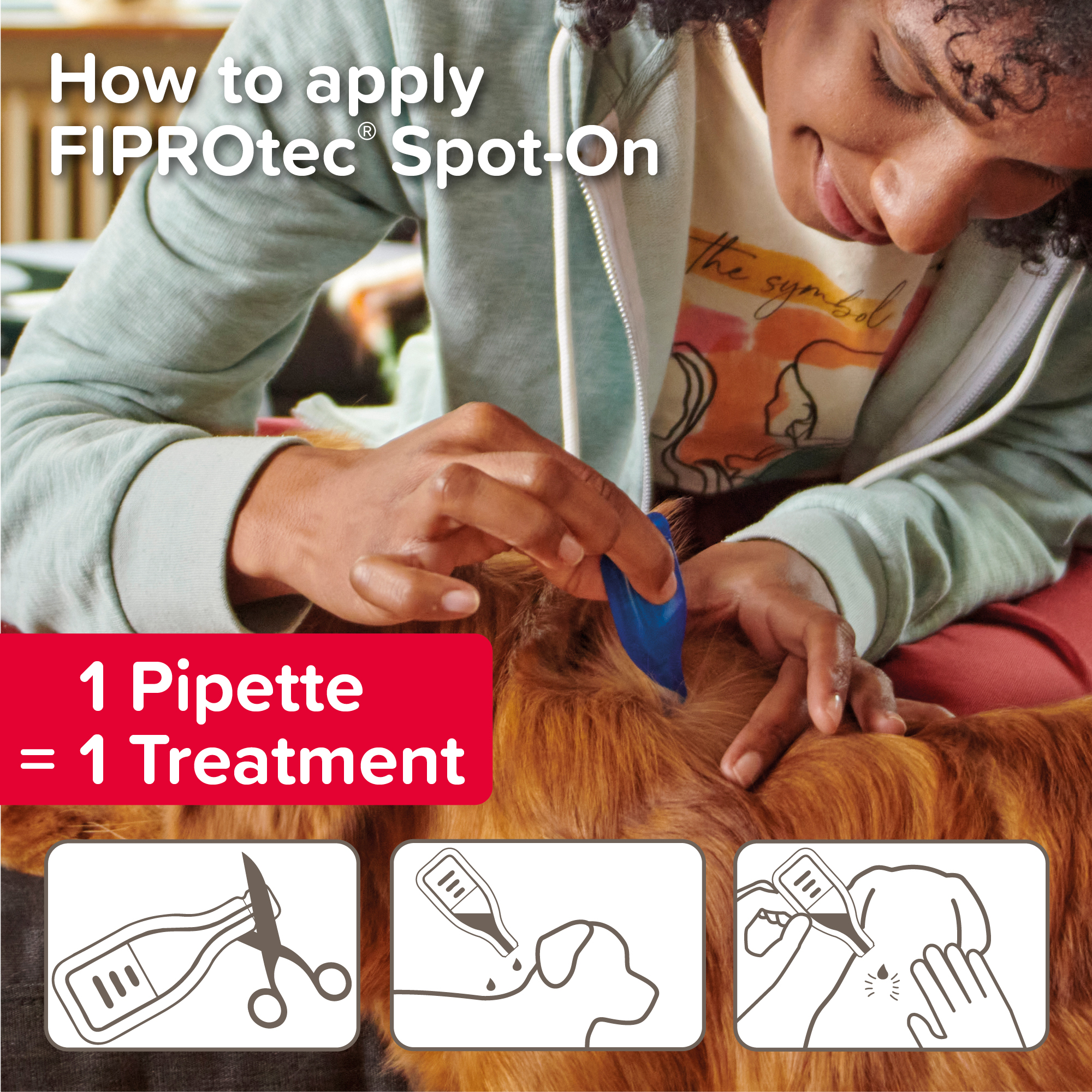 Beaphar FIPROtec® Flea & Tick Spot-on For Extra Large Dogs | >40kg | 1 Pipette