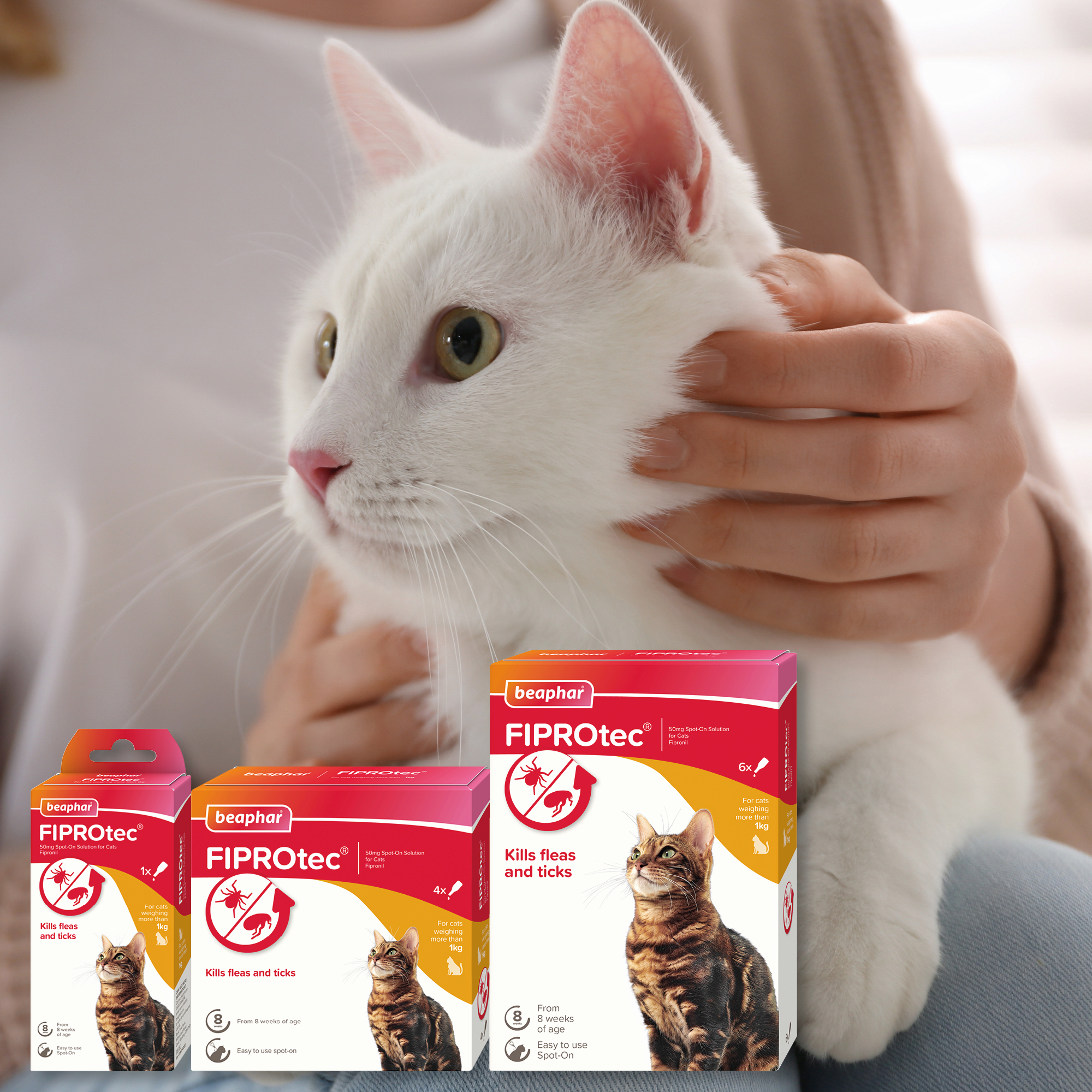 Beaphar FIPROtec® Flea & Tick SpotOn for Cats Beaphar