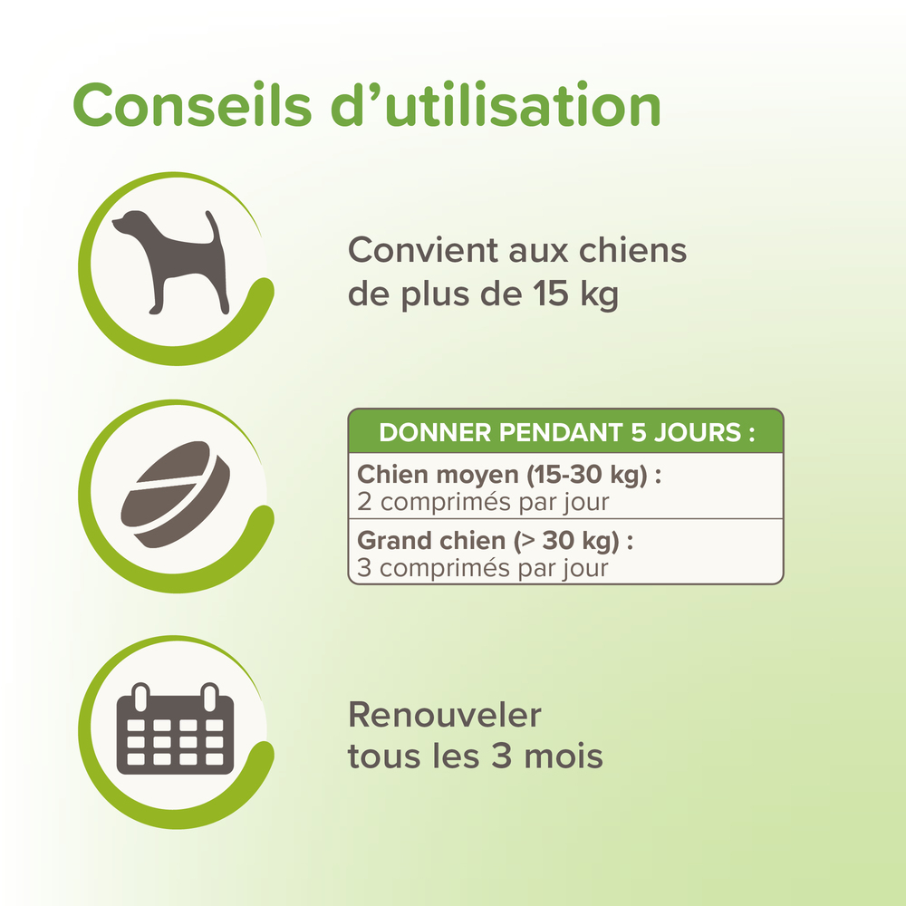 Vermipure, Comprimés pour chien de taille moyenne (> 15kg)