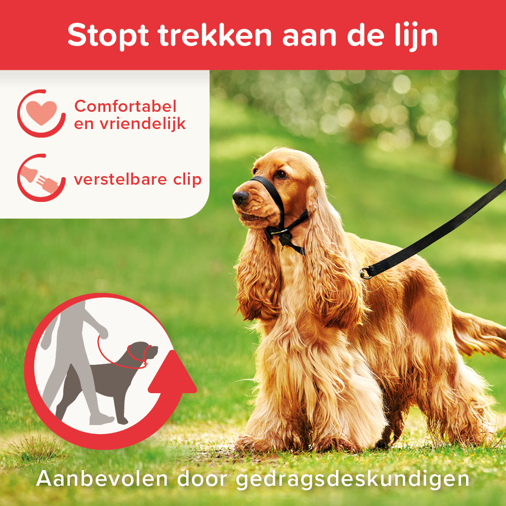 Beaphar Gentle Leader zwart middelgrote hond
