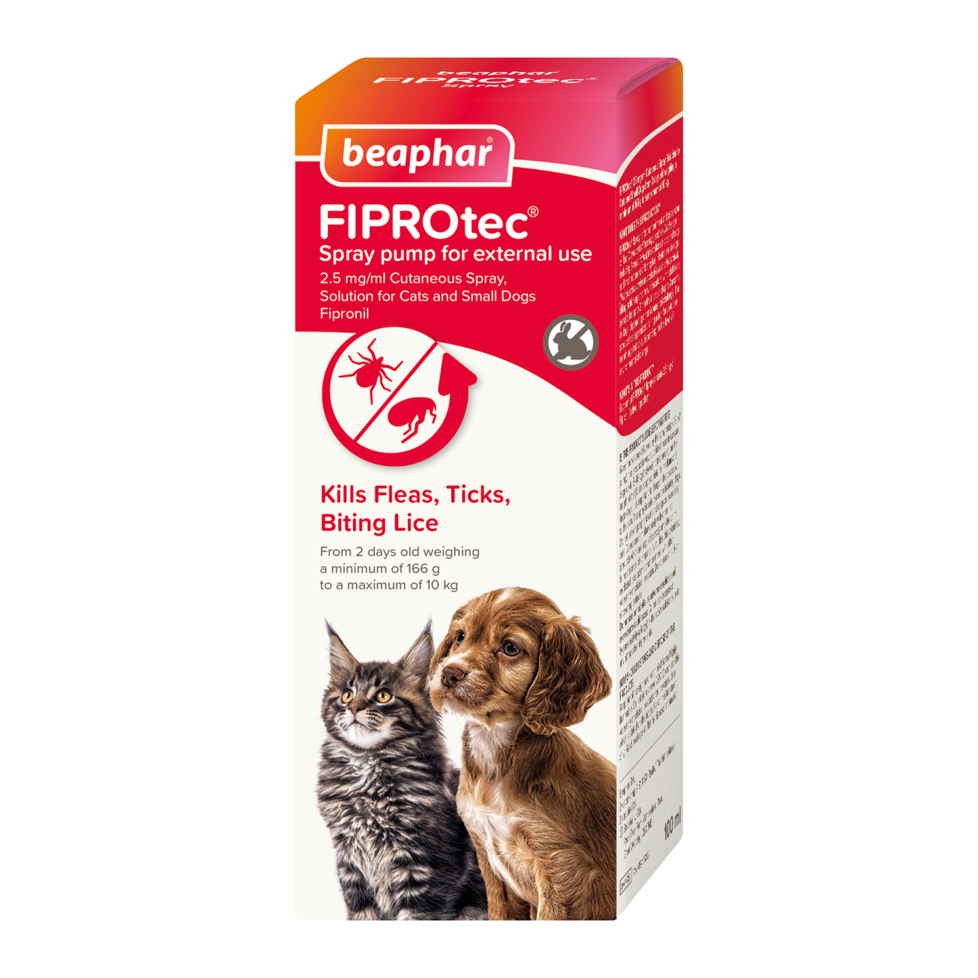 Beaphar FIPROtec® Flea & Tick Spray for Cats & Dogs – 100ml