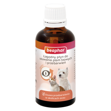 ŁAGODNY PŁYN DO USUWANIA PLAM ŁZOWYCH I PRZEBARWIEŃ 50ML - dla psów i kotów