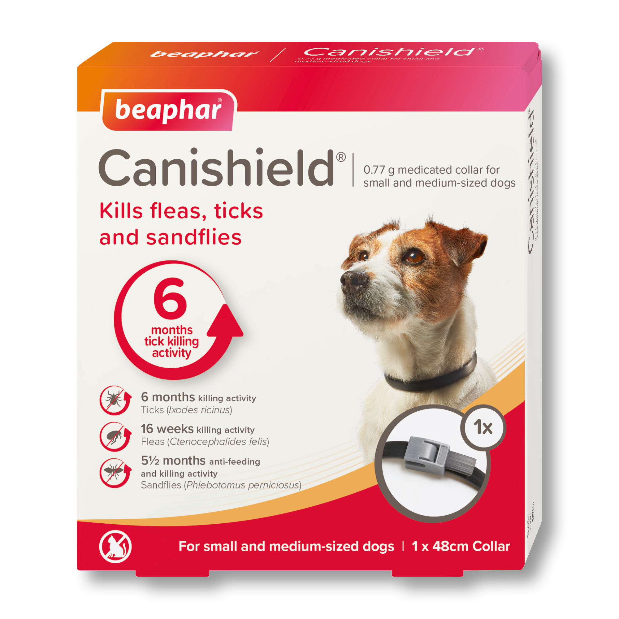 Beaphar Canishield® Flea & Tick Collar for Small & Medium Dogs – up to 48cm