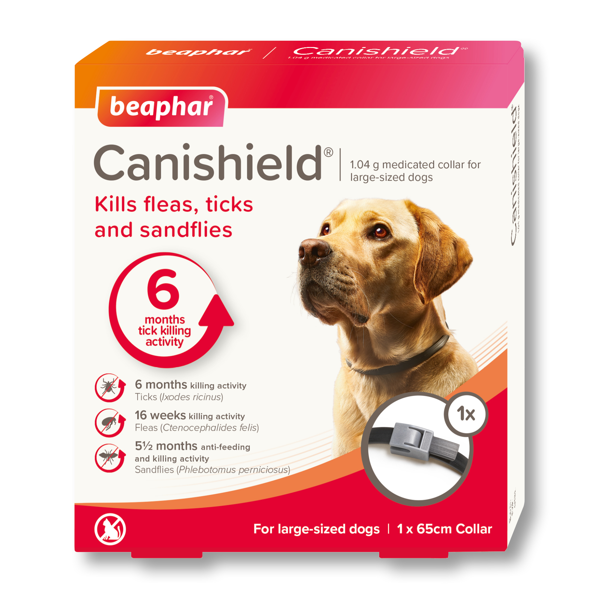 Beaphar Canishield® Flea & Tick Collar for Large Dogs – up to 65cm