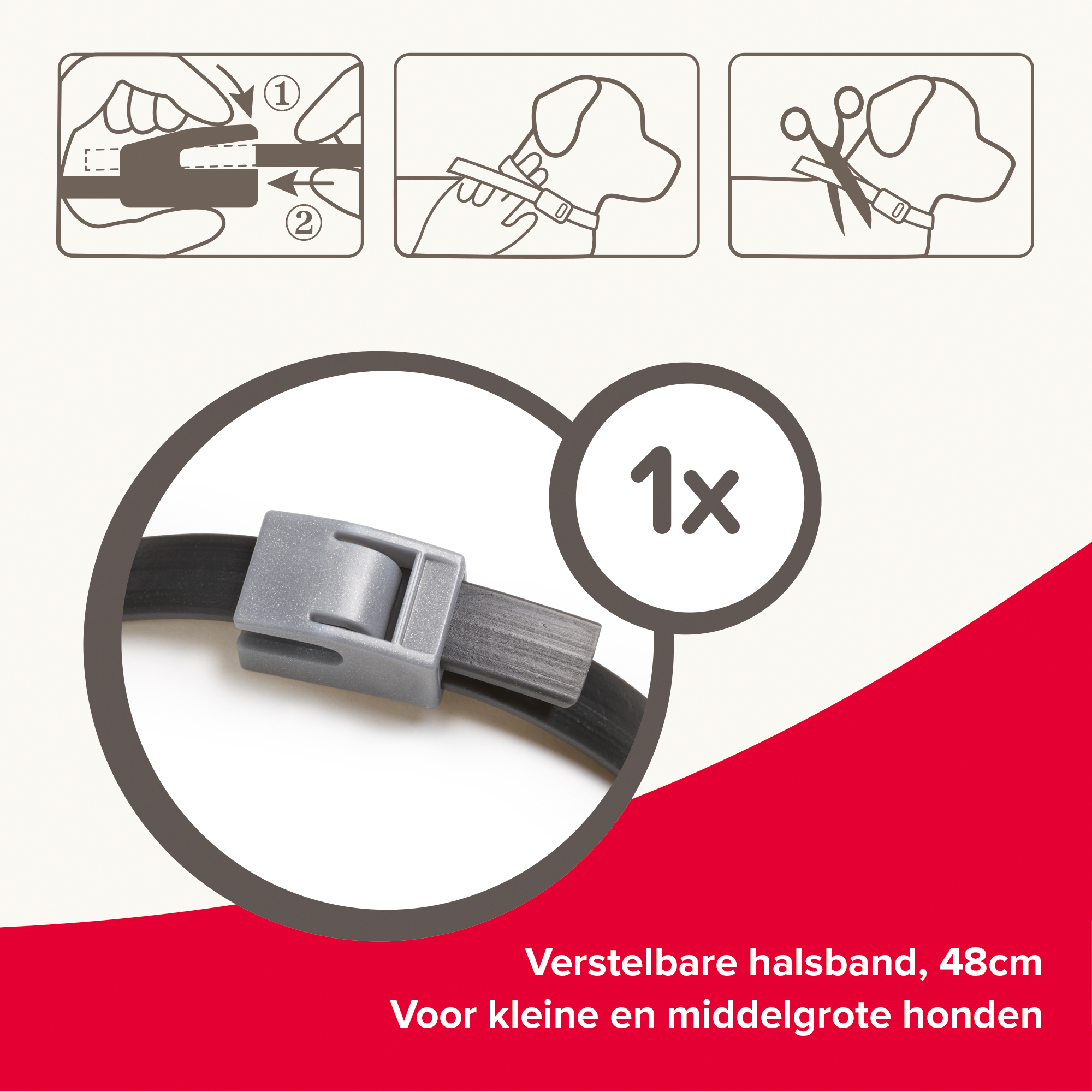 Beaphar Canishield® hond band klein/middel 48cm 1st