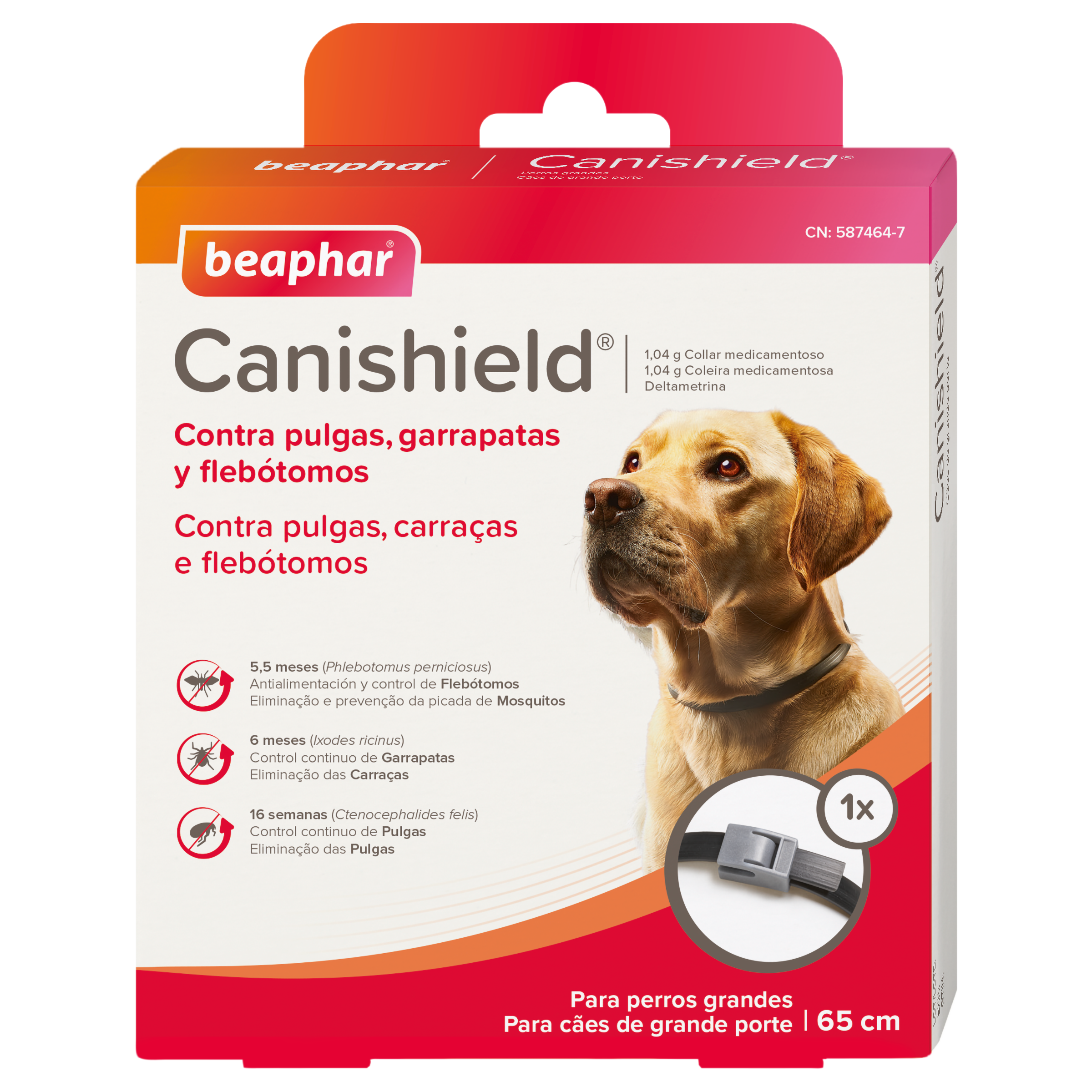 Beaphar Canishield® Collar Antiparasitario Perro Grande - 65cm