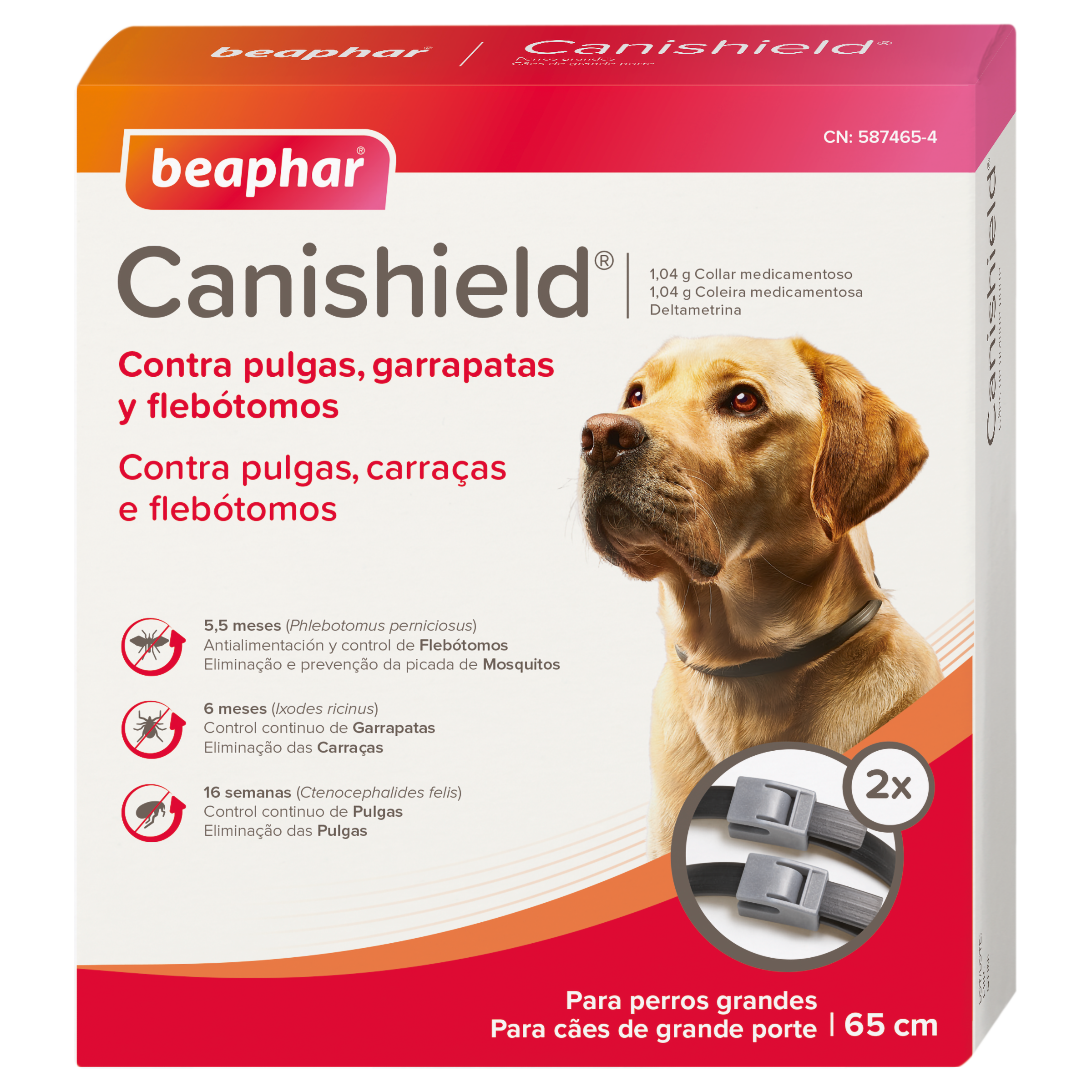 Beaphar Canishield® Collar Antiparasitario Perro Grande - 2 x 65cm