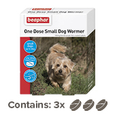 Beaphar One Dose Worming Tablets (For Small Dogs up to 6kg), 3 tablets