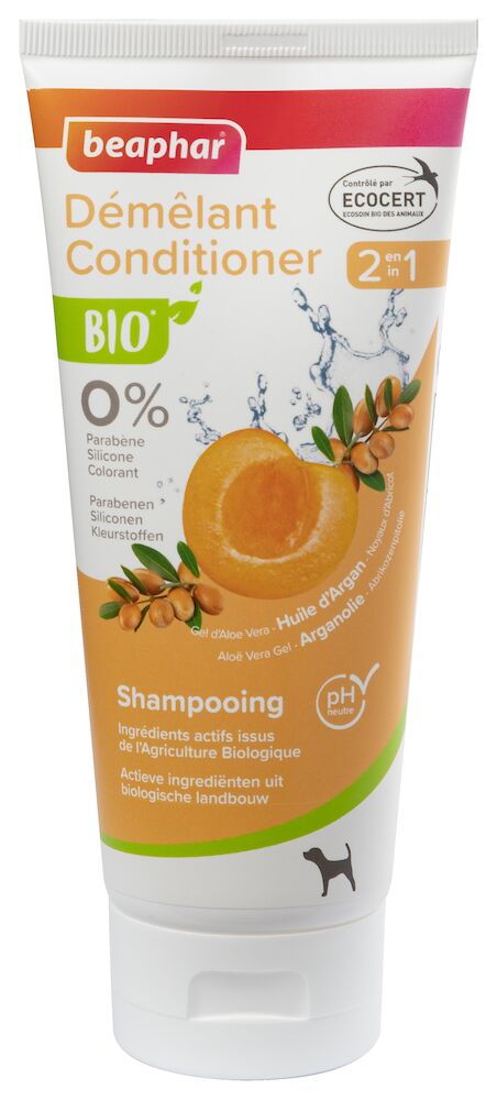 Bio Shampooing Chien 2 En 1 Démêlant 200ml