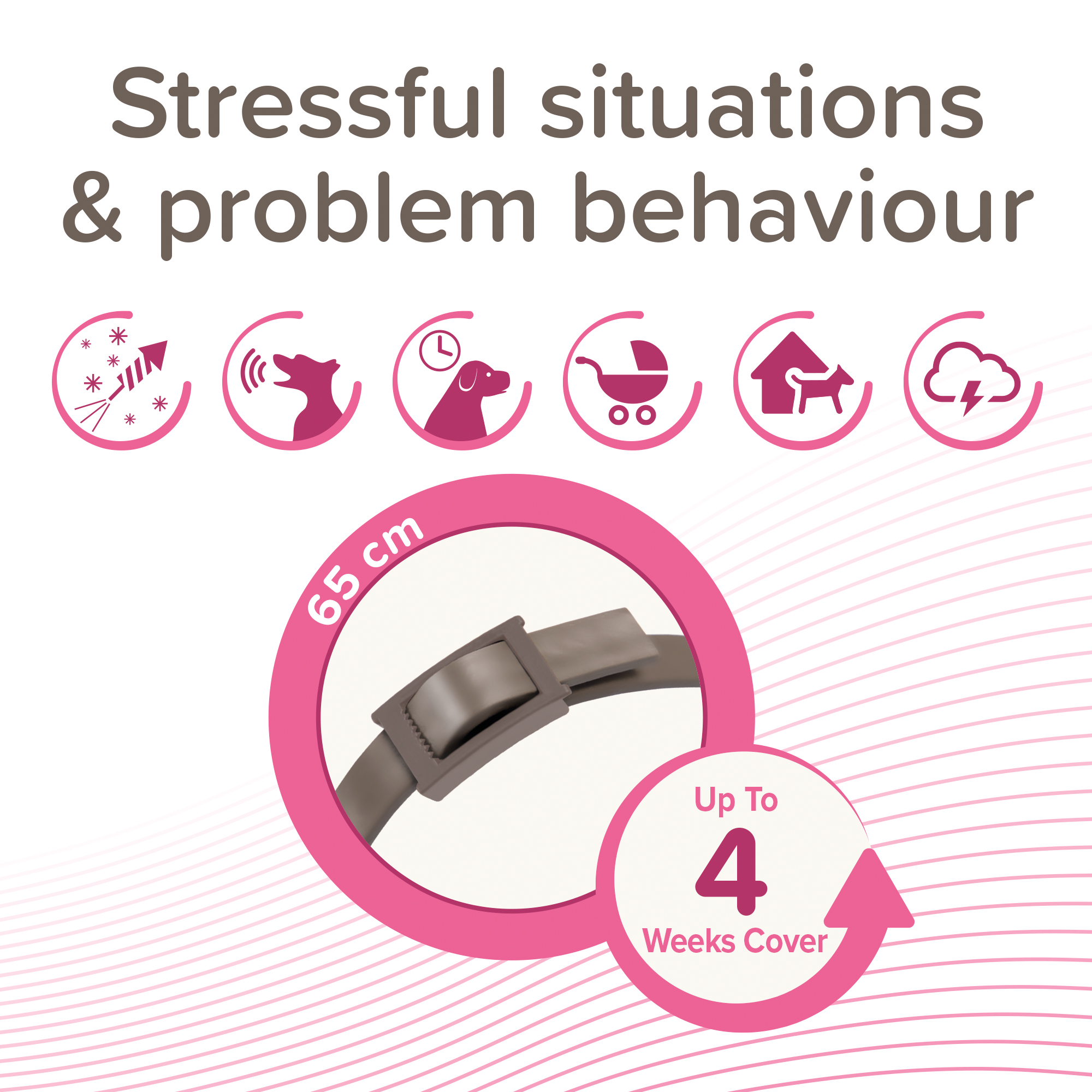 CaniComfort® nyugtató hatású feromonos nyakörv (65 cm)