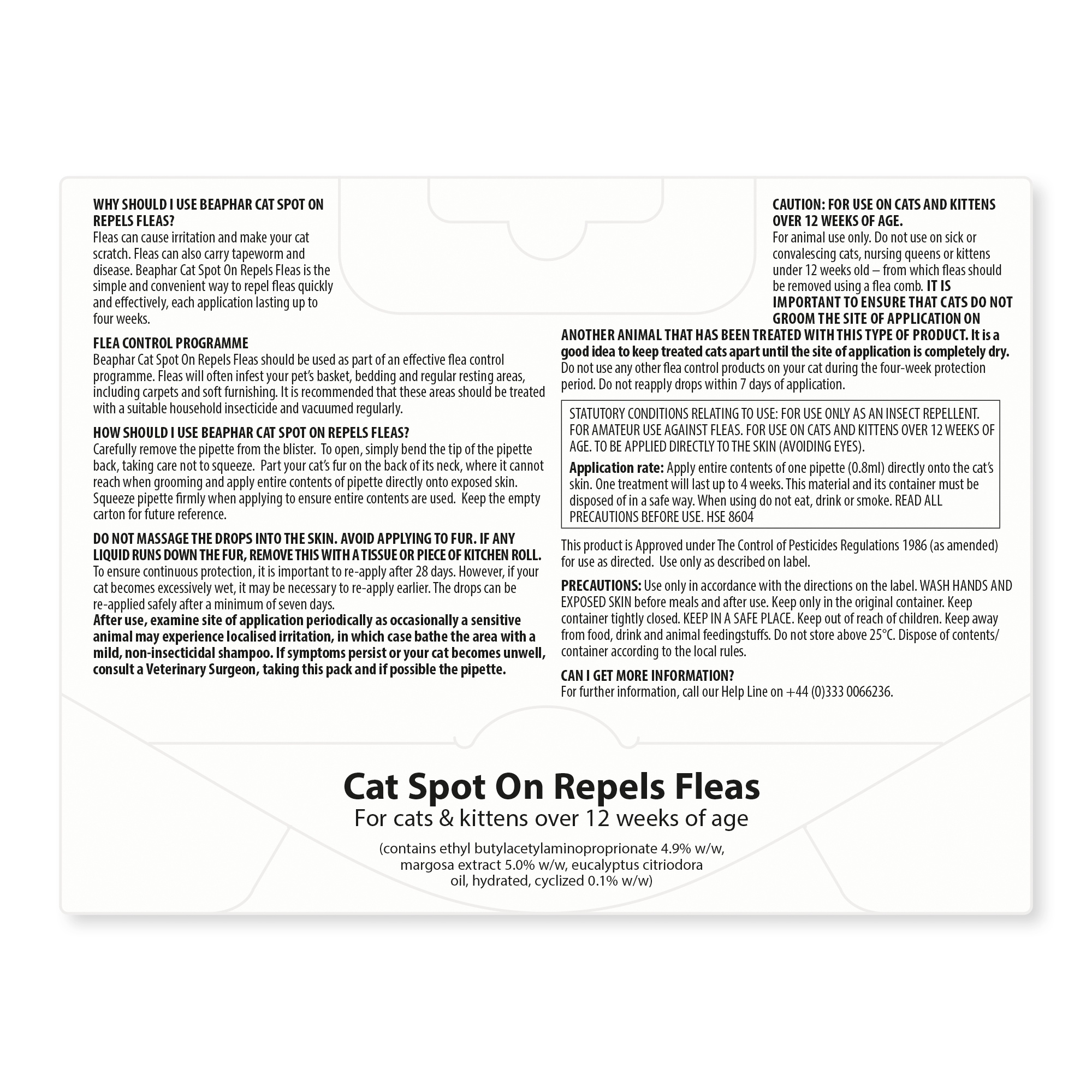 Beaphar Flea Repels Spoton for Cats Beaphar