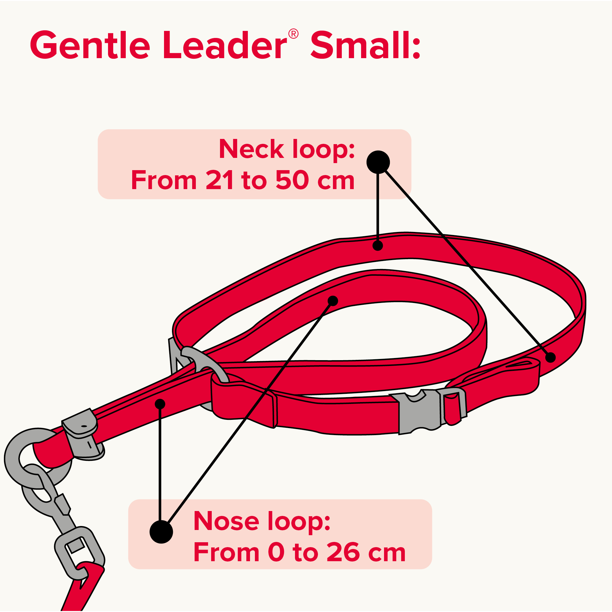 Beaphar Gentle Leader® Red Head Collar for Small Dogs