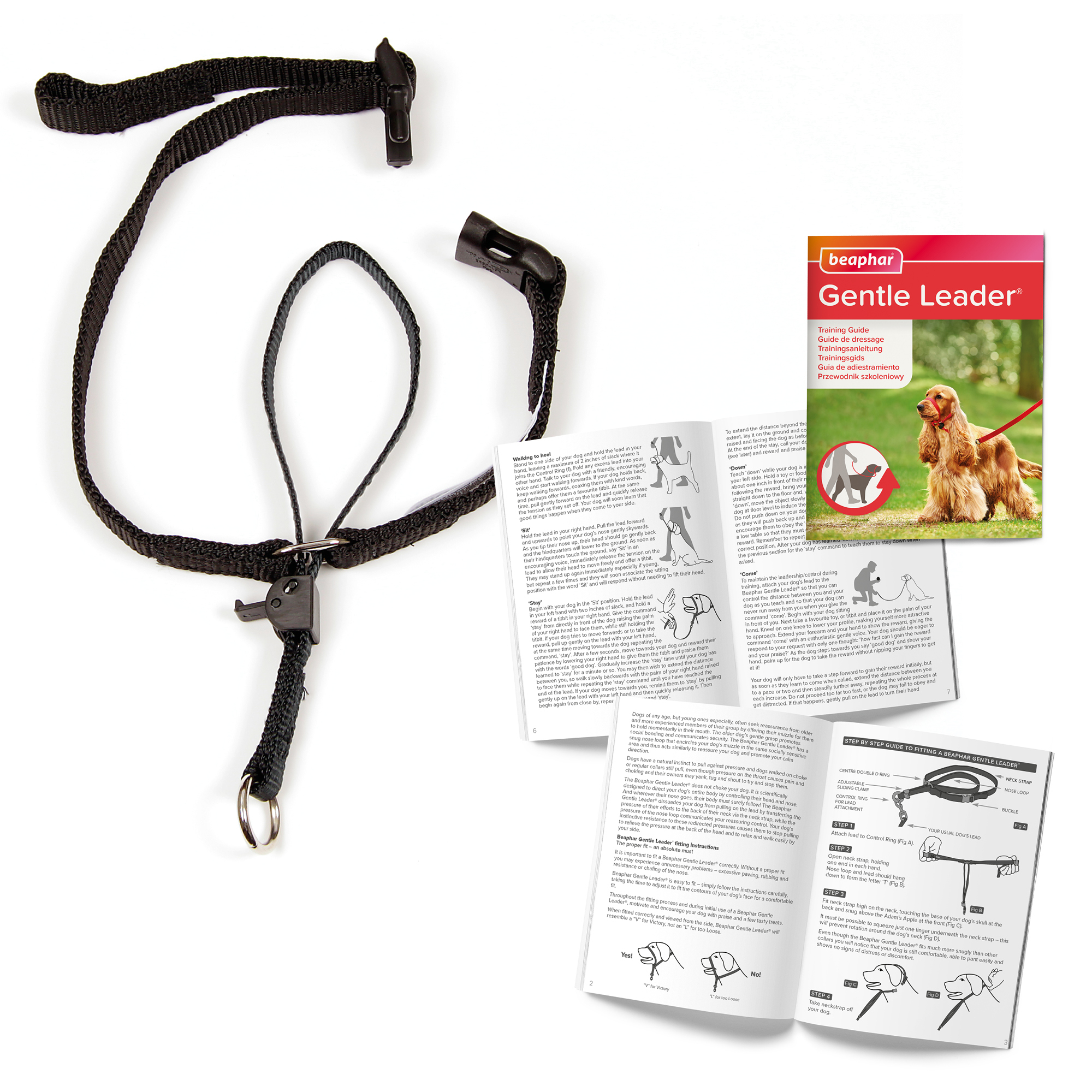 Beaphar Gentle Leader® Black Head Collar for Medium Dogs