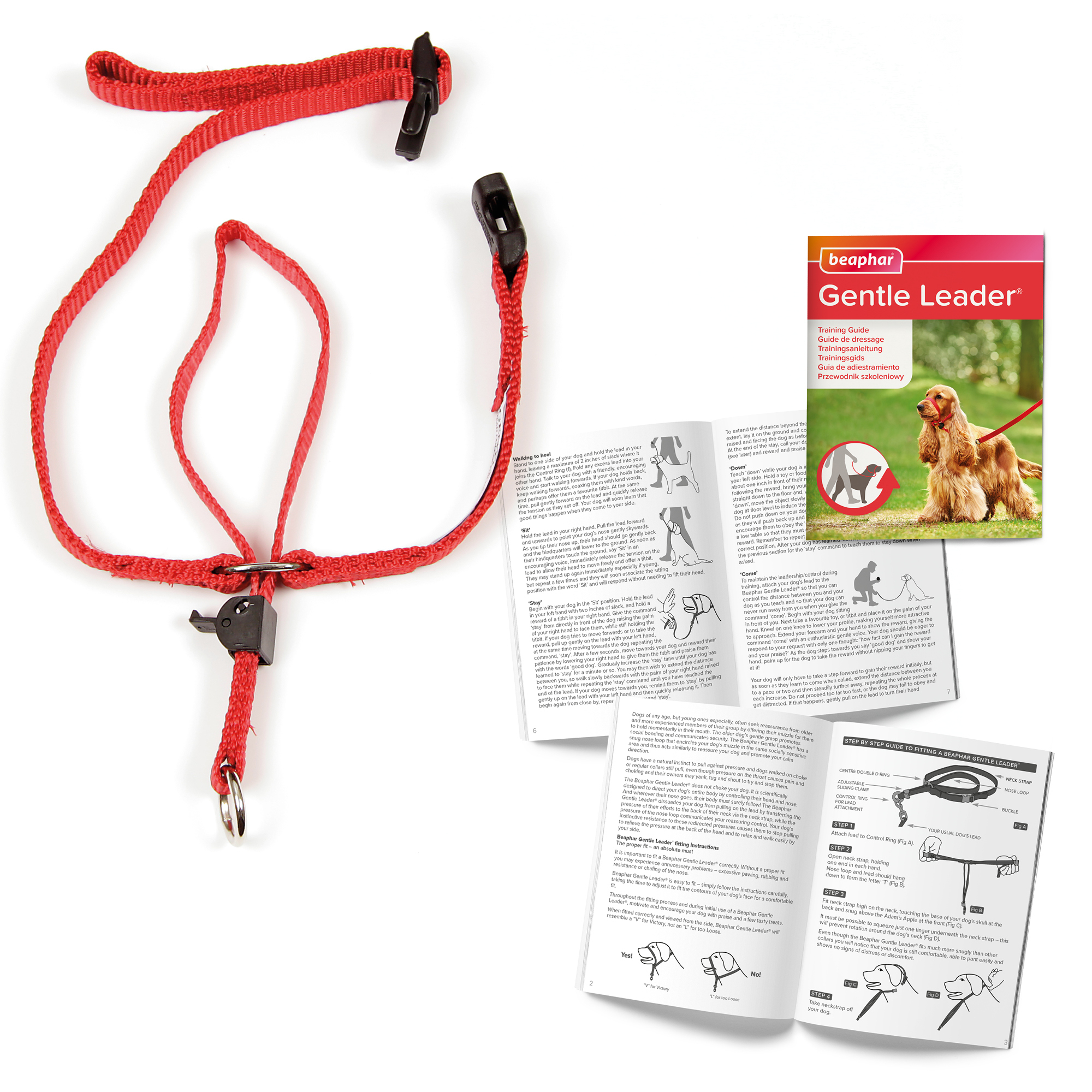 Beaphar Gentle Leader® Red Head Collar for Medium Dogs