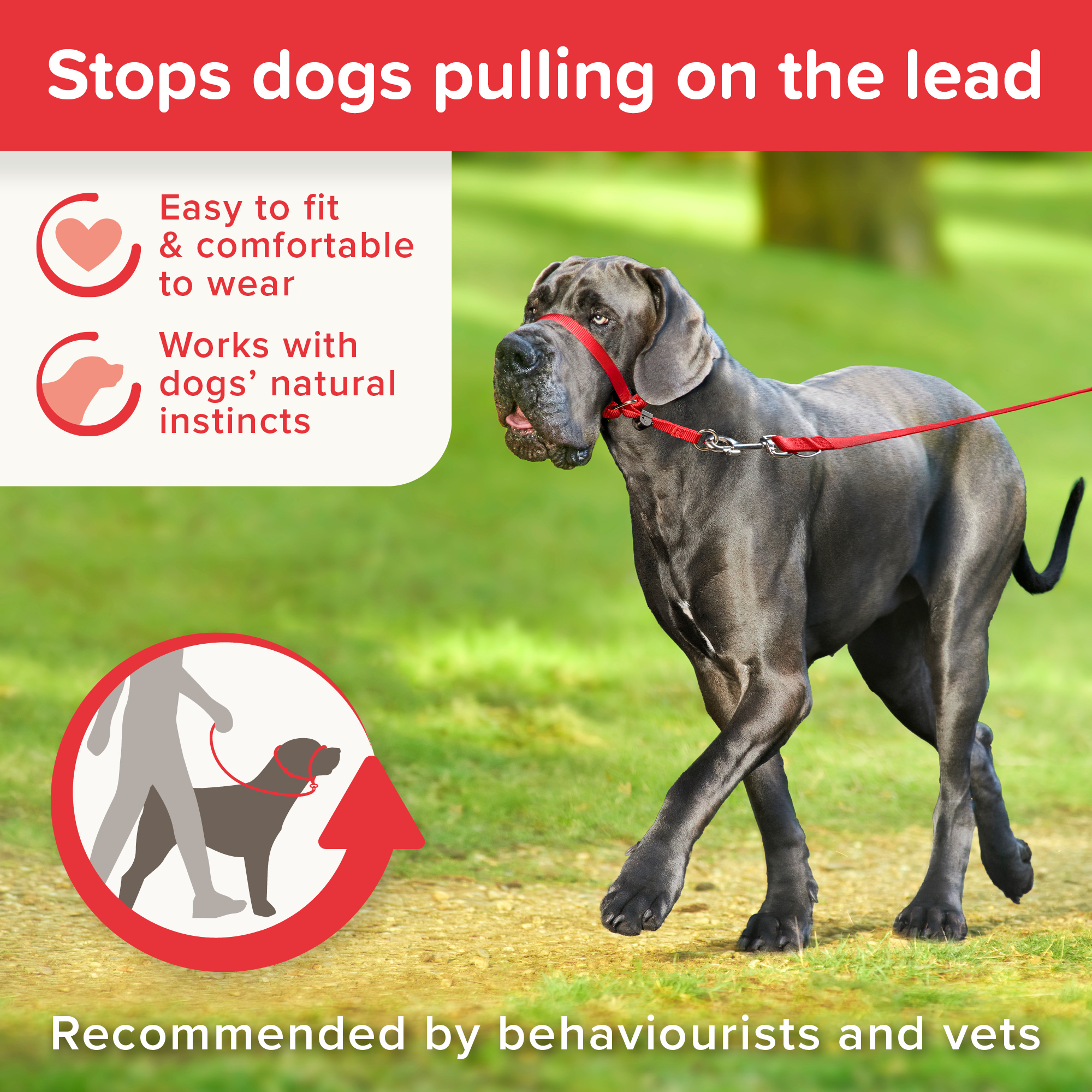 Beaphar Gentle Leader® Red Head Collar for Large Dogs