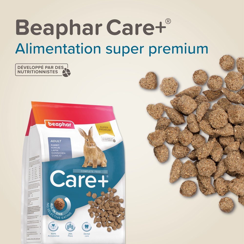 Care +, Alimentation extrudée super premium, Lapin