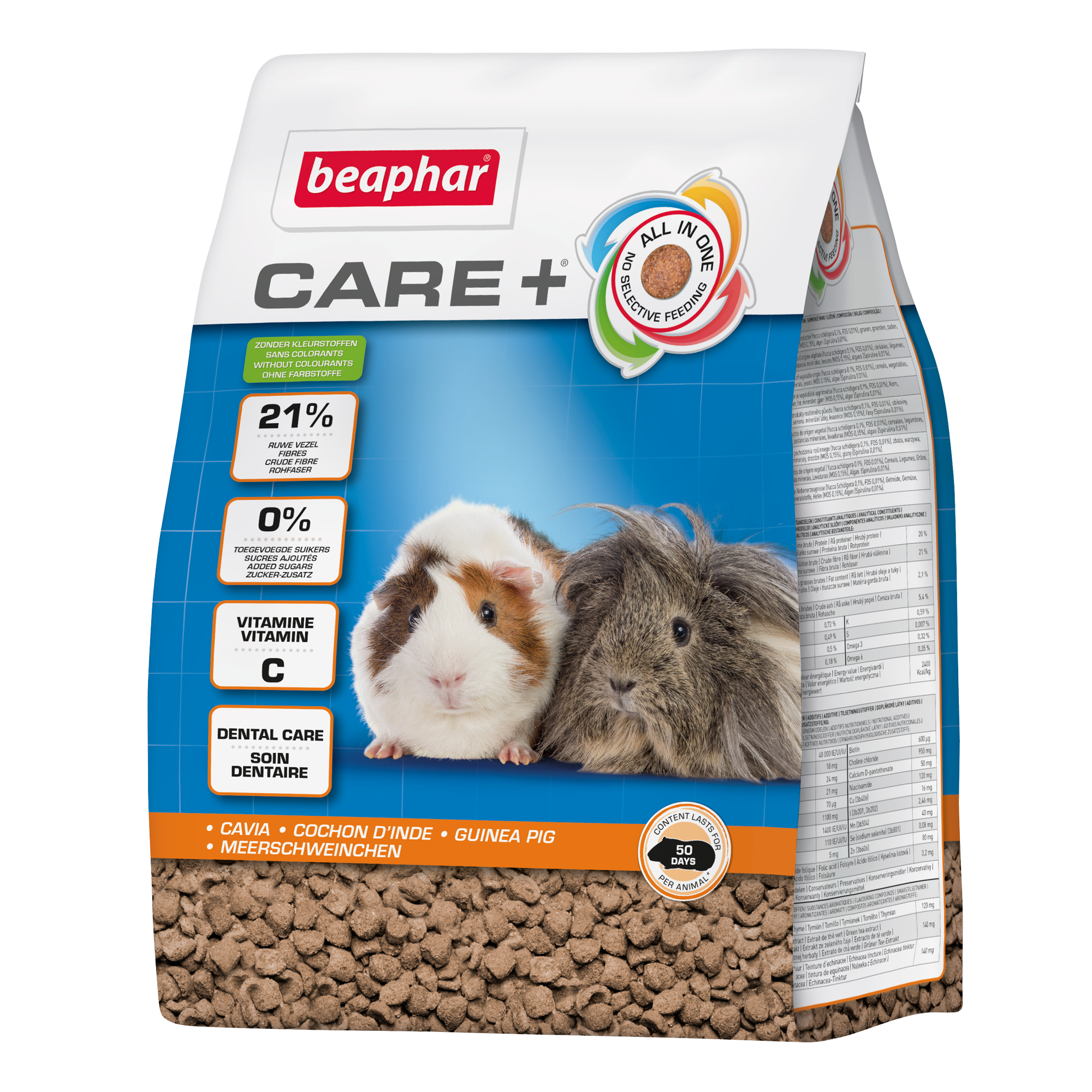 CARE+® teljesértékű eledel tengerimalacoknak, 1,5kg