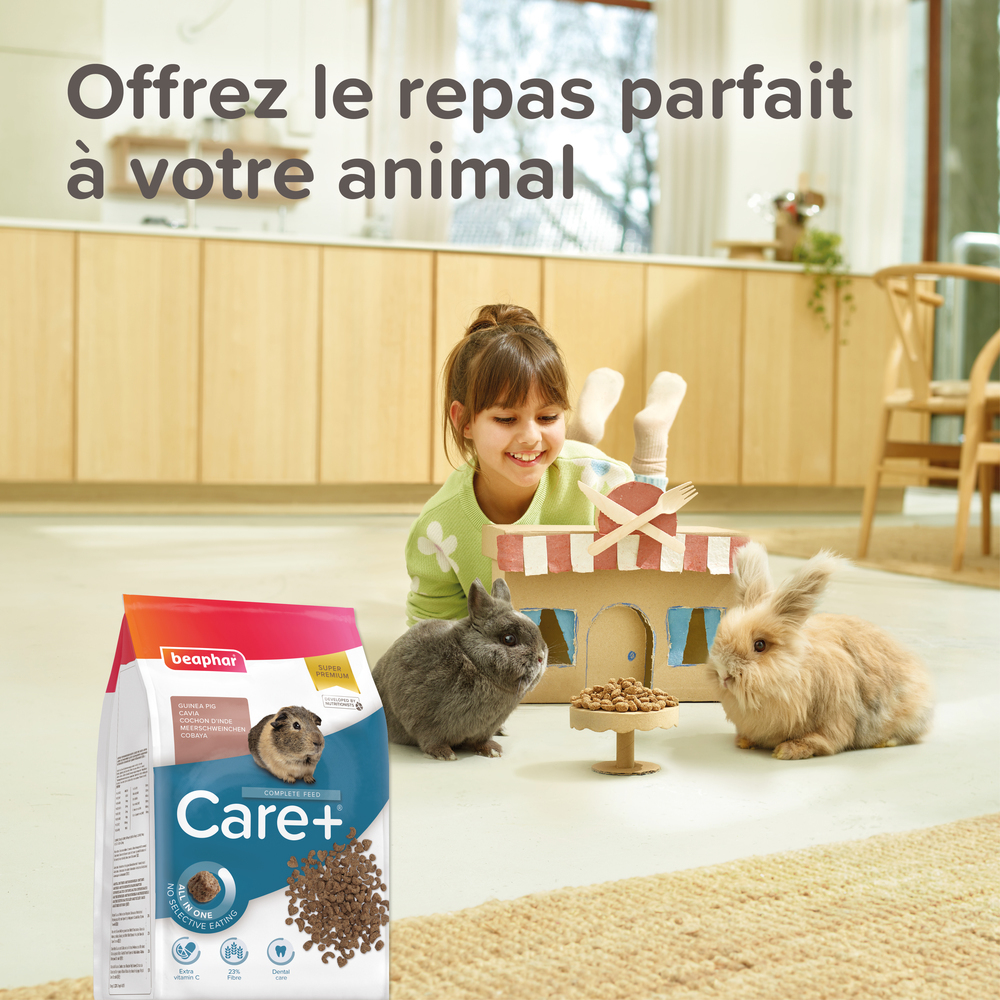 Care +, Alimentation extrudée super premium, Cochon d’Inde
