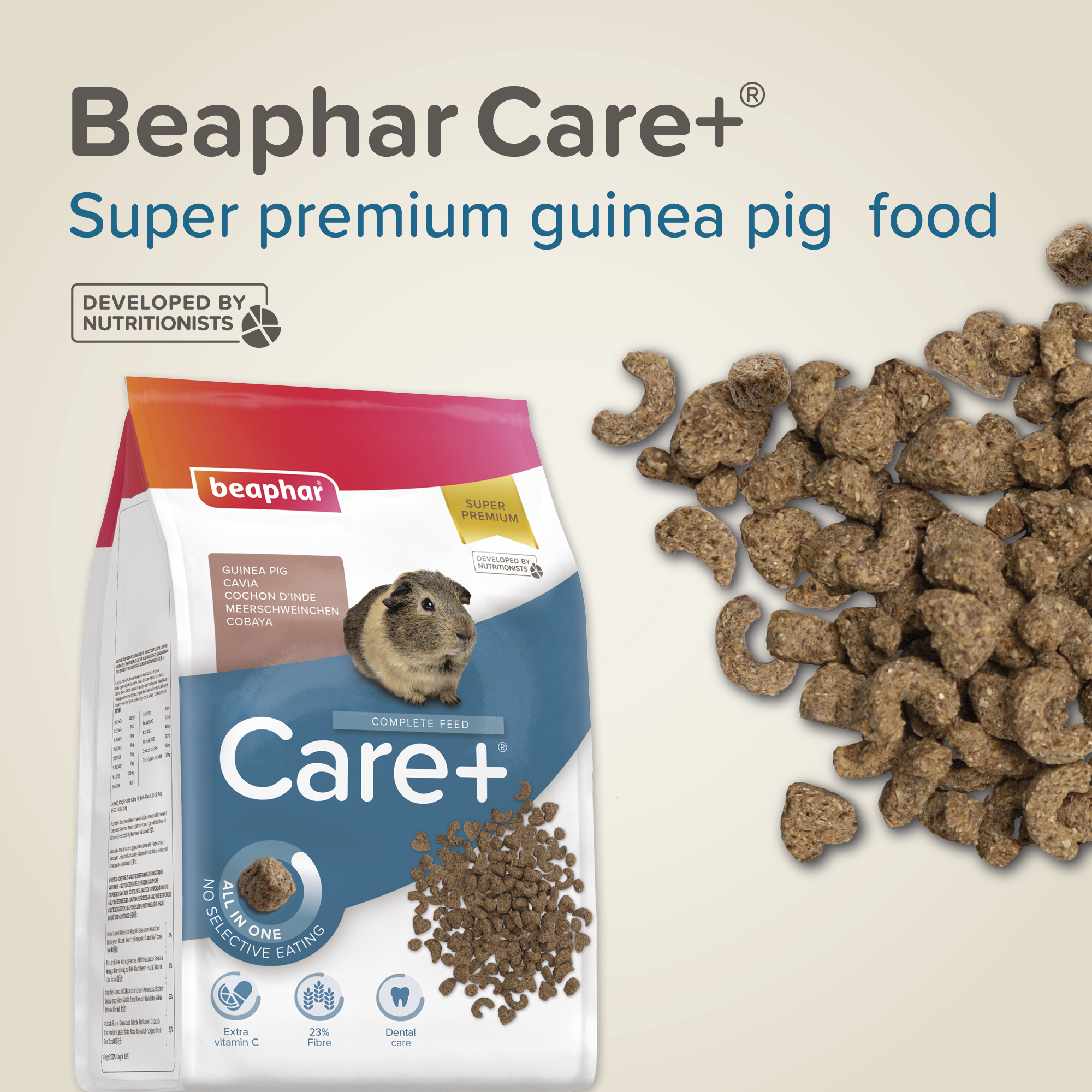 Beaphar CARE+® Guinea Pig Food, 1.5kg