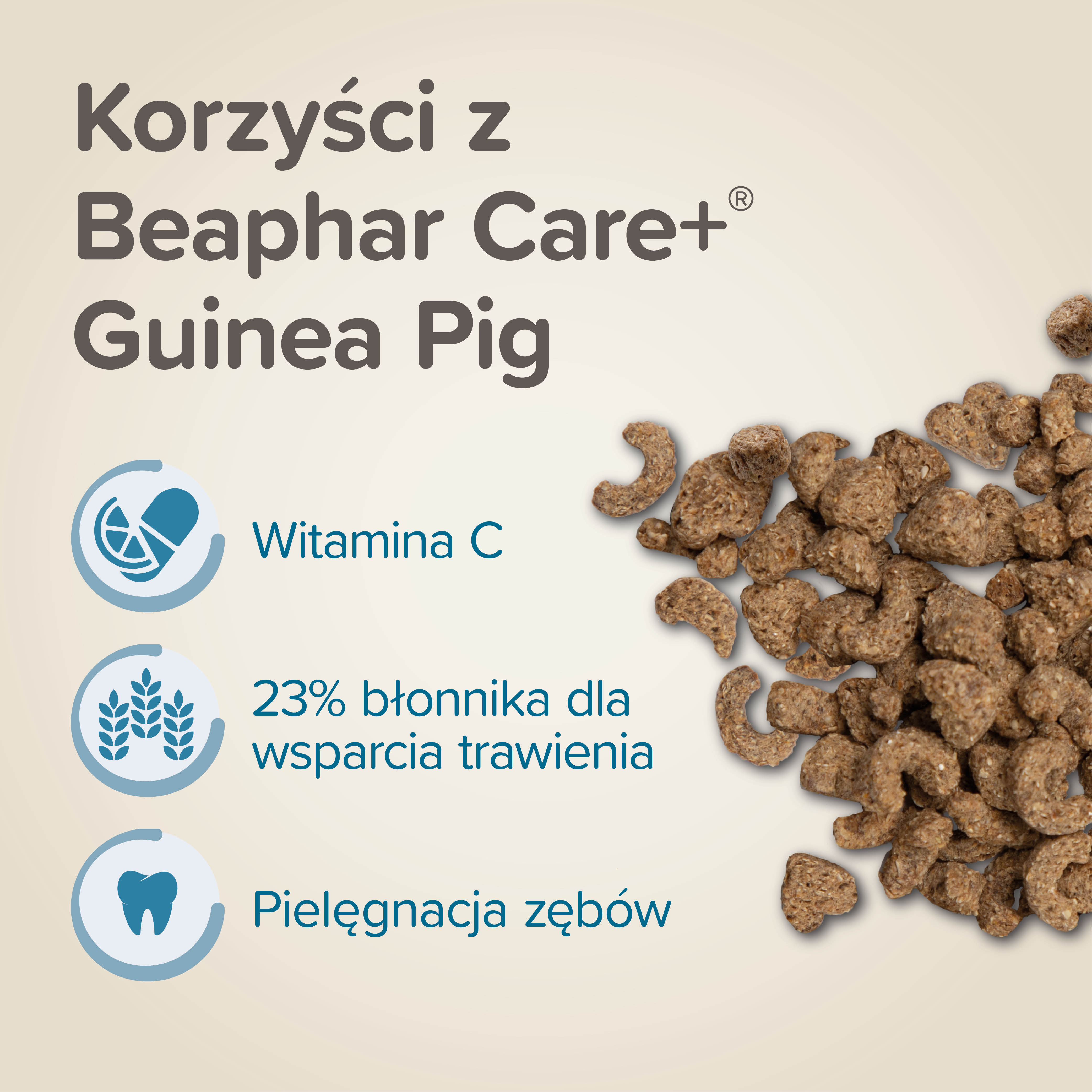 CARE+ GUINEA PIG 1,5KG - karma dla świnek morskich