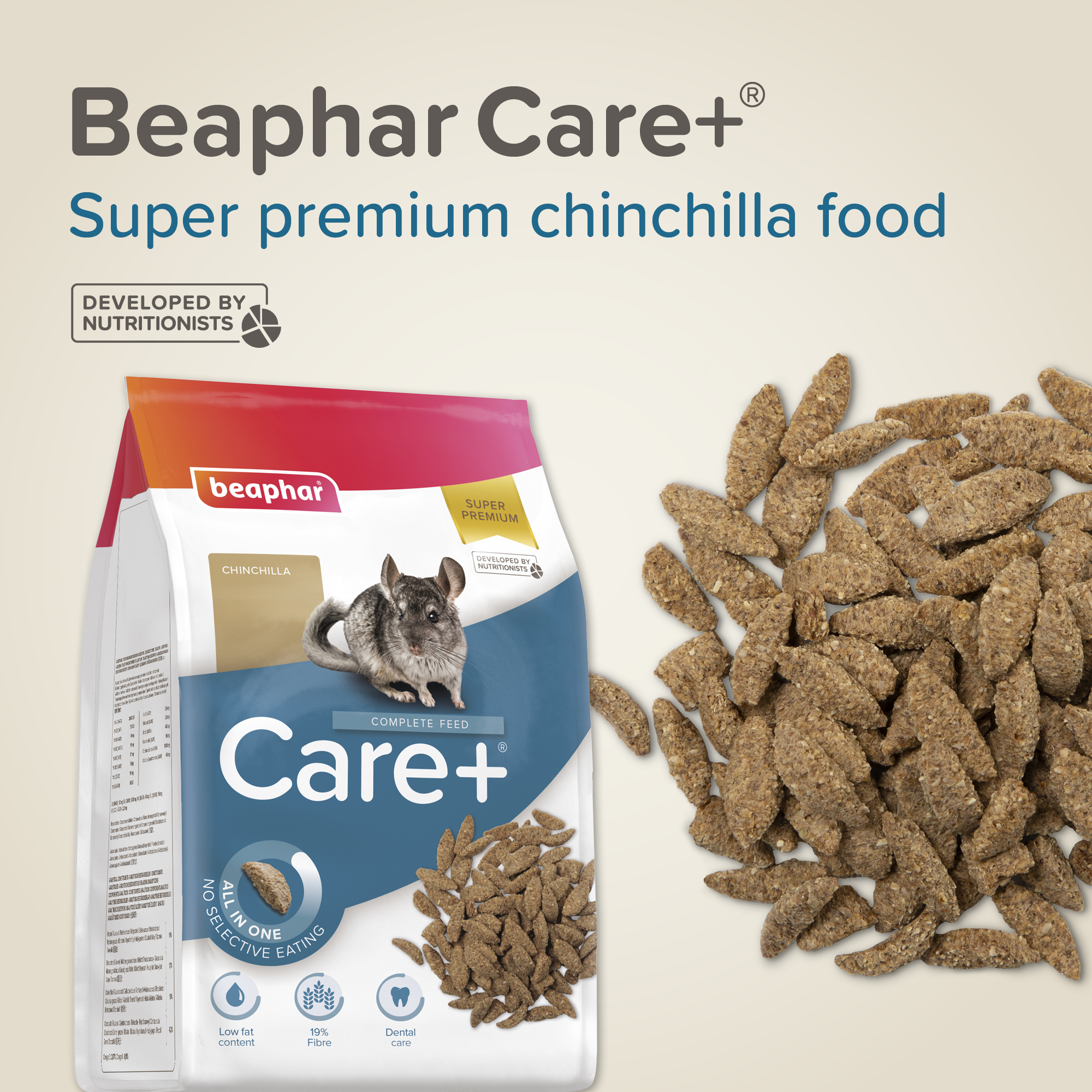 Beaphar CARE+® Chinchilla Food, 1.5kg