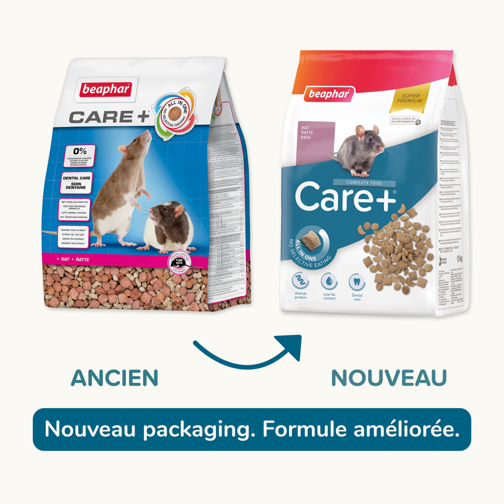 Care +, Alimentation extrudée super premium, Rat