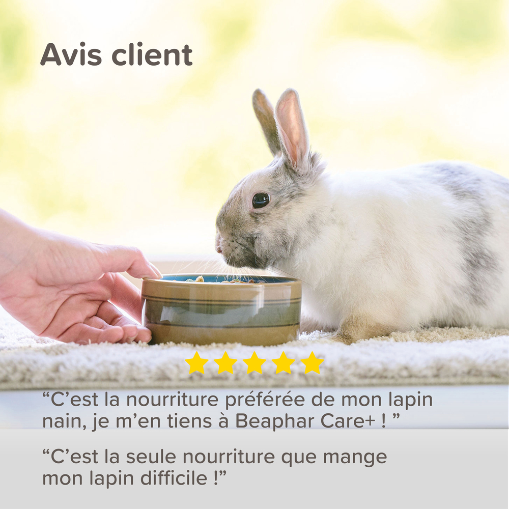 Care +, Alimentation extrudée super premium, Lapin junior