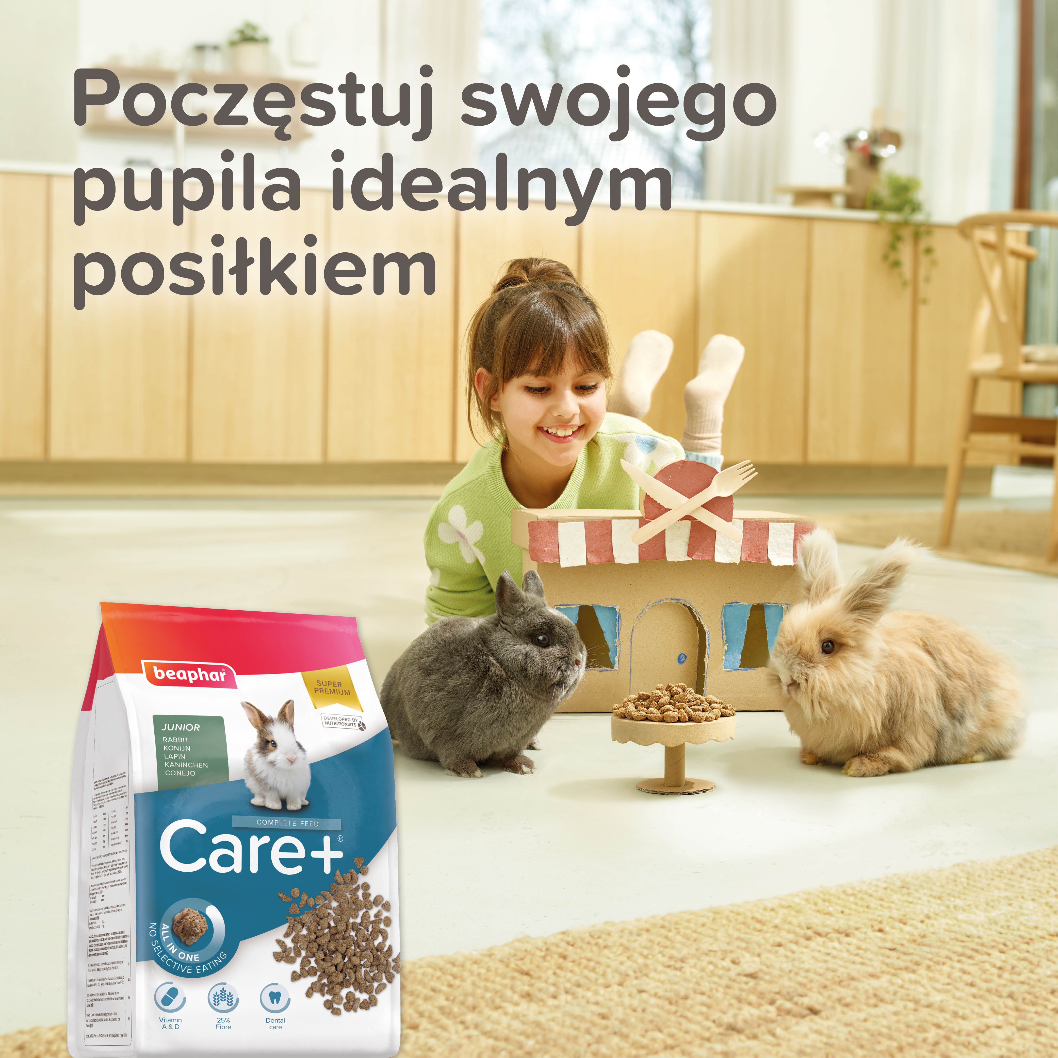CARE+ RABBIT JUNIOR 1,5KG - karma dla młodych królików