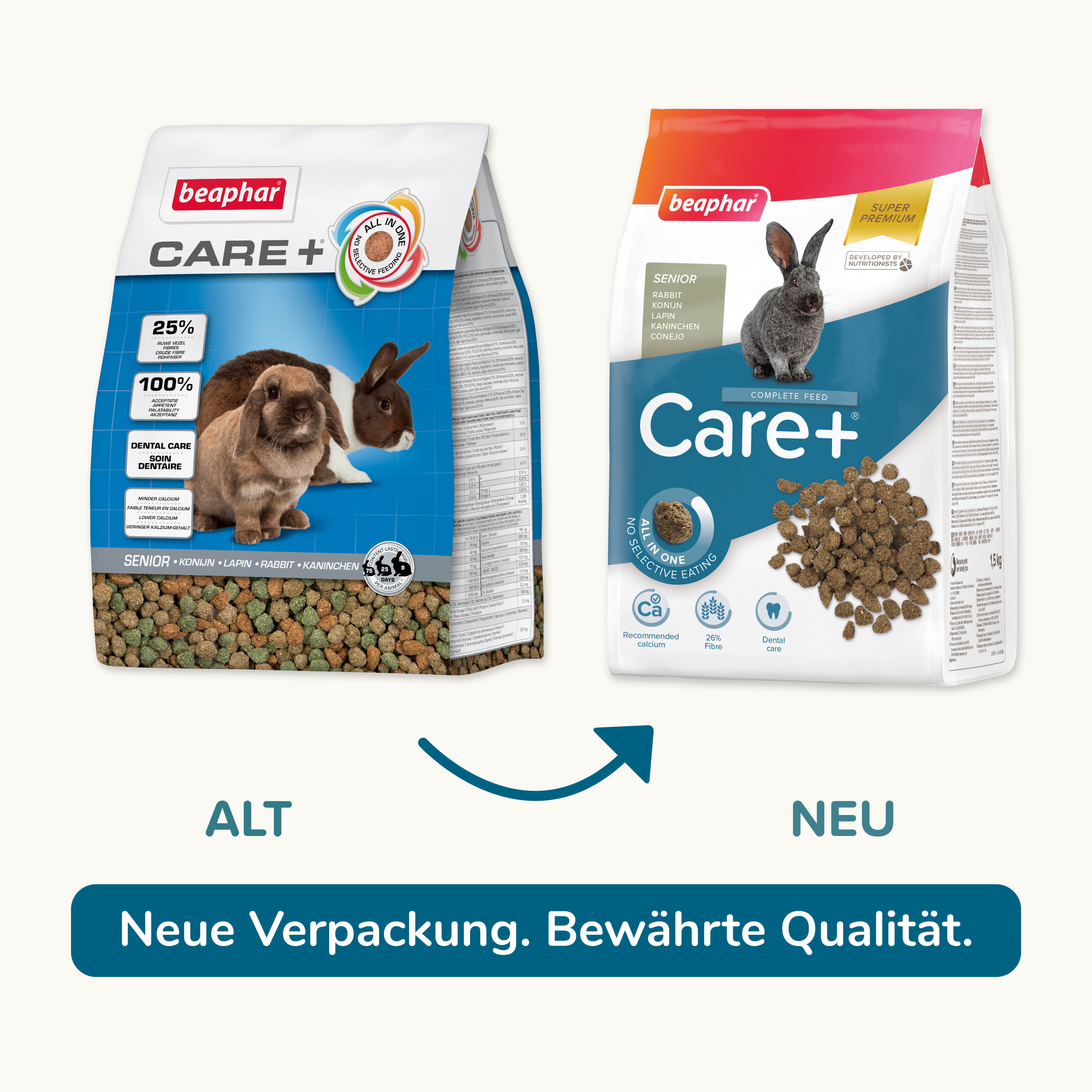 Beaphar Care+ Kaninchen Senior, 1,5kg