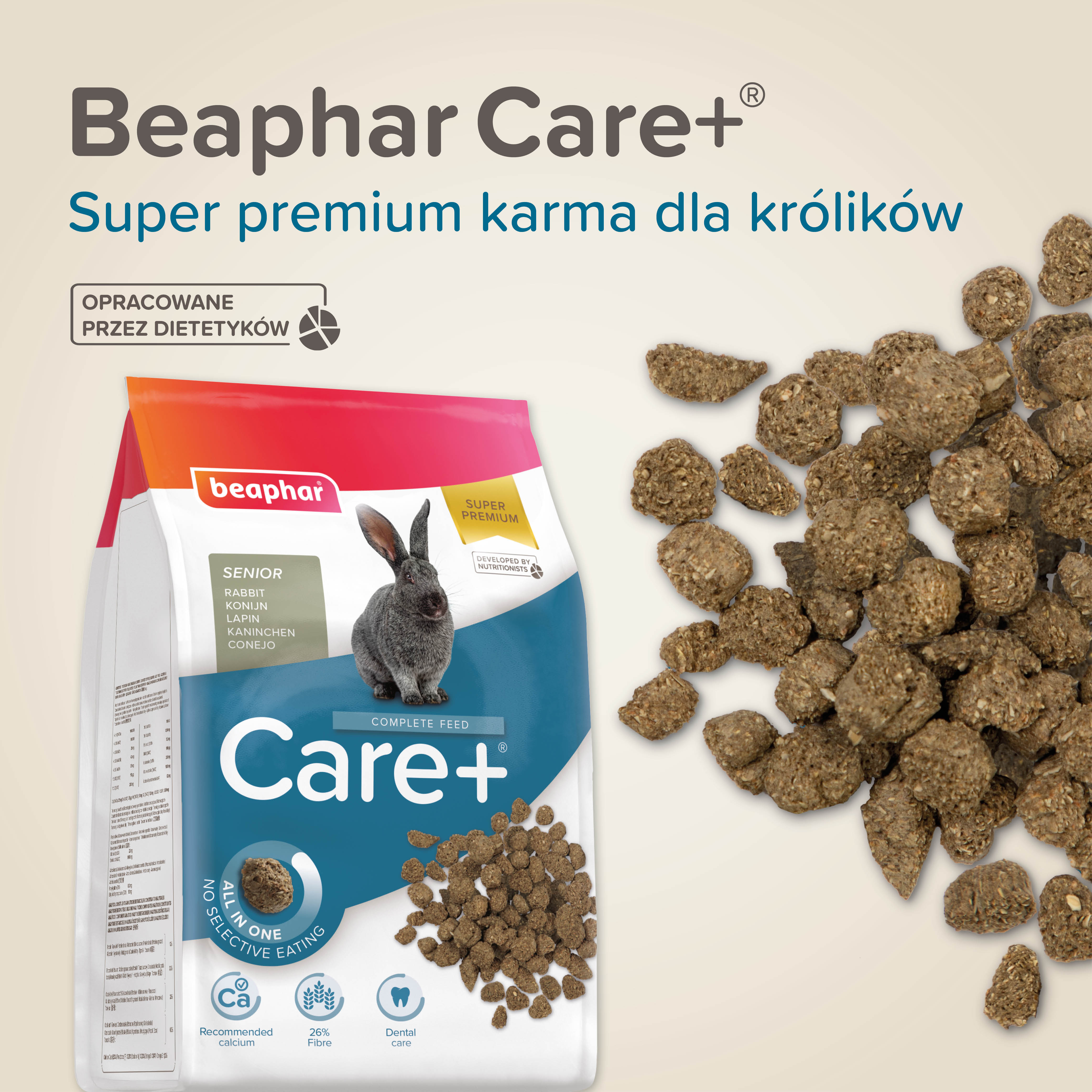 CARE+ RABBIT SENIOR 1,5KG - karma dla królików seniorów powyżej 6 lat