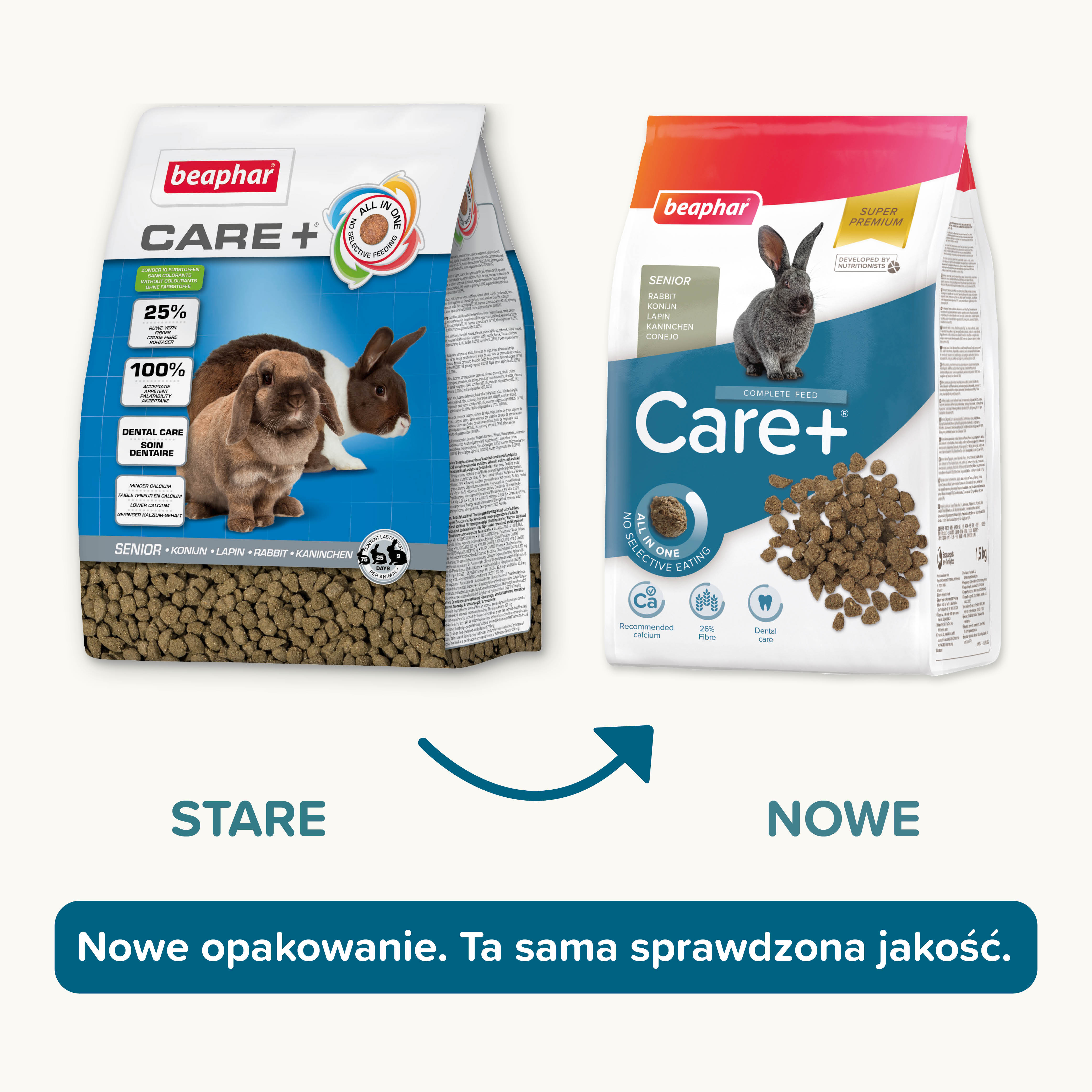 CARE+ RABBIT SENIOR 1,5KG - karma dla królików seniorów powyżej 6 lat
