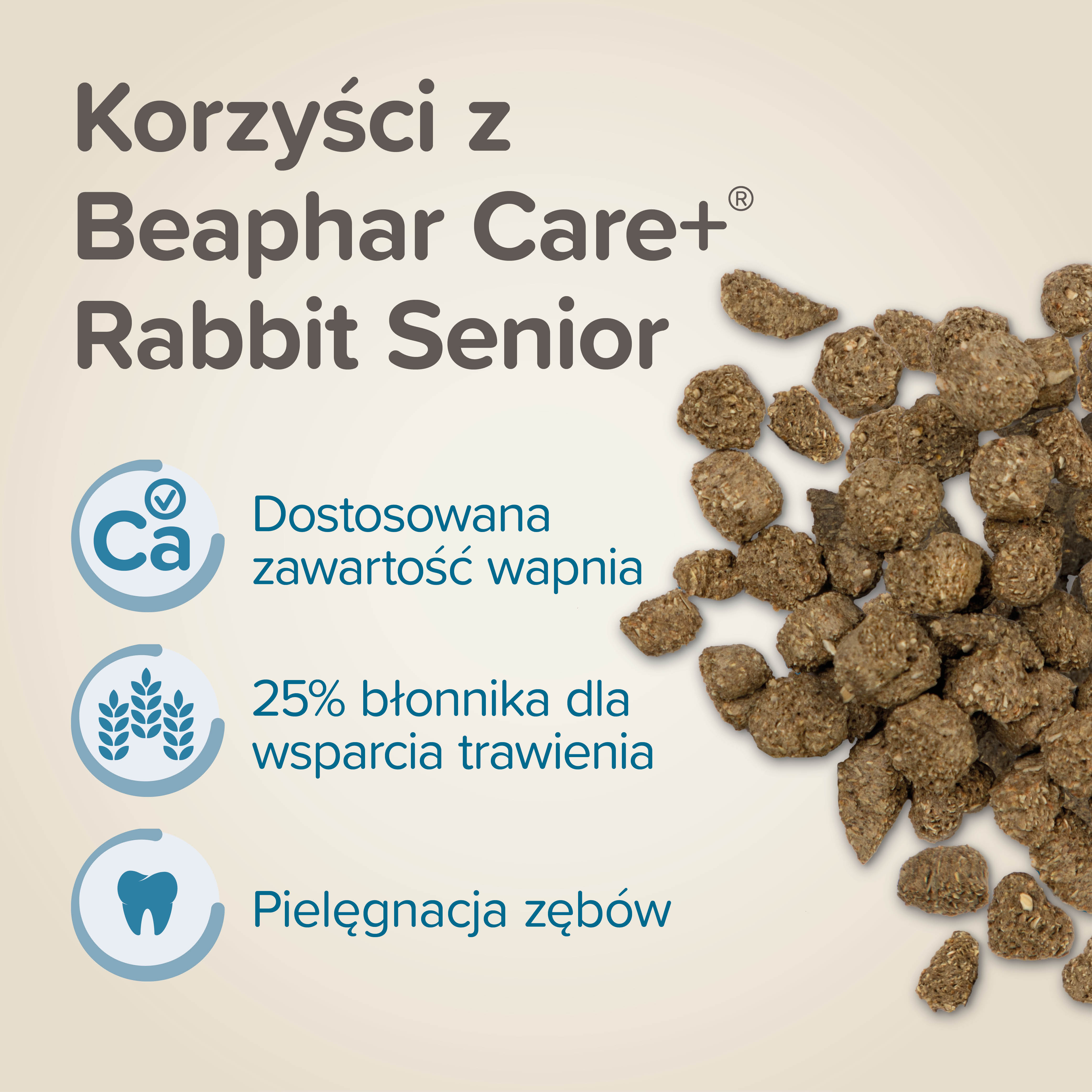 CARE+ RABBIT SENIOR 1,5KG - karma dla królików seniorów powyżej 6 lat