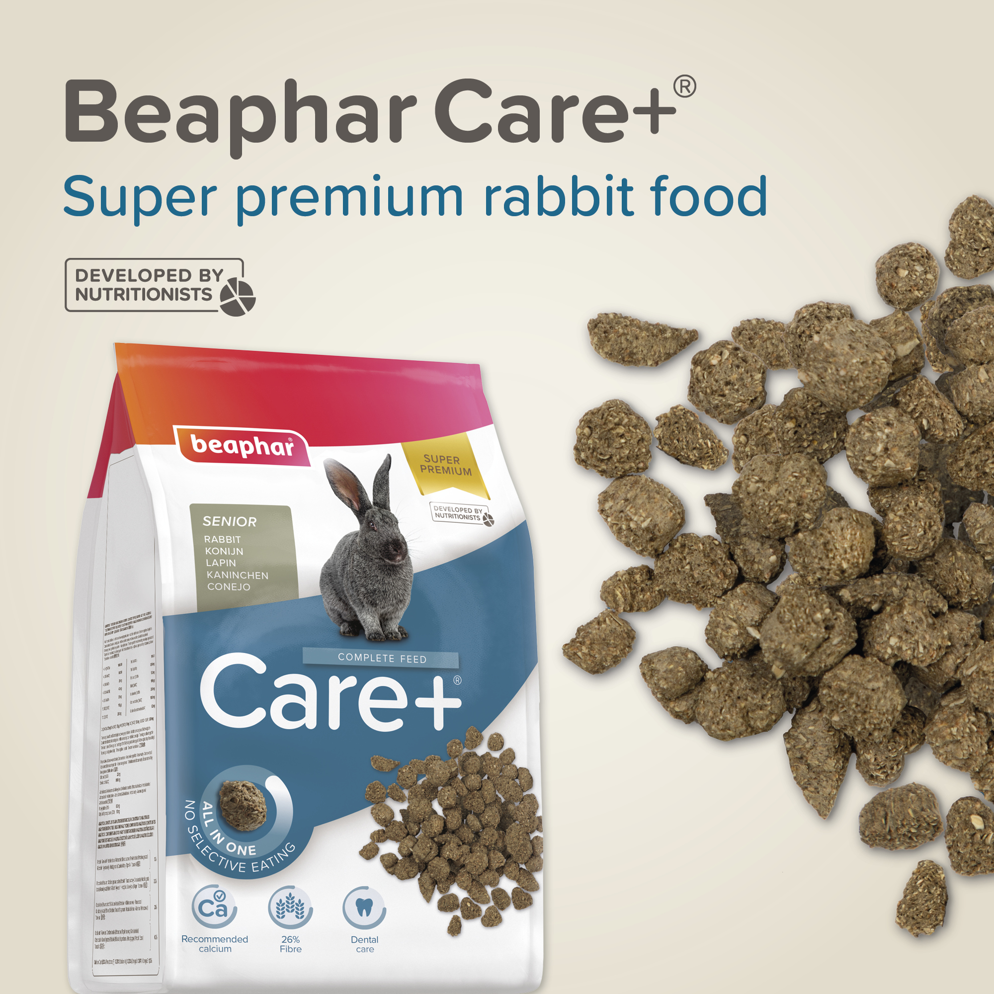Beaphar CARE+® Rabbit Senior Food, 1.5kg