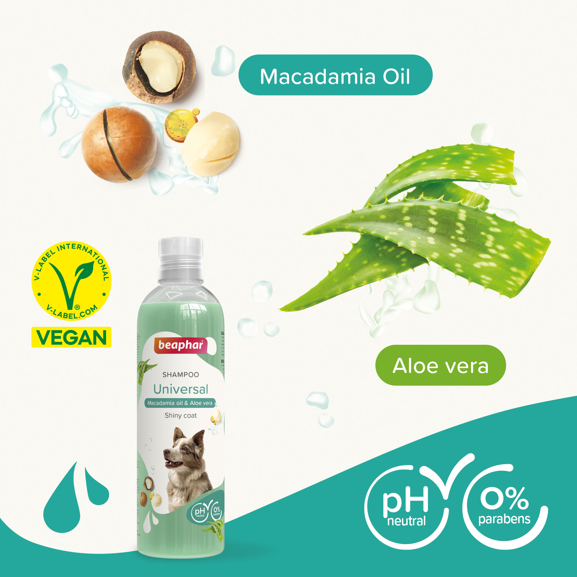 Universal Dog Shampoo with Macadamia Oil & Aloe vera - 250ml
