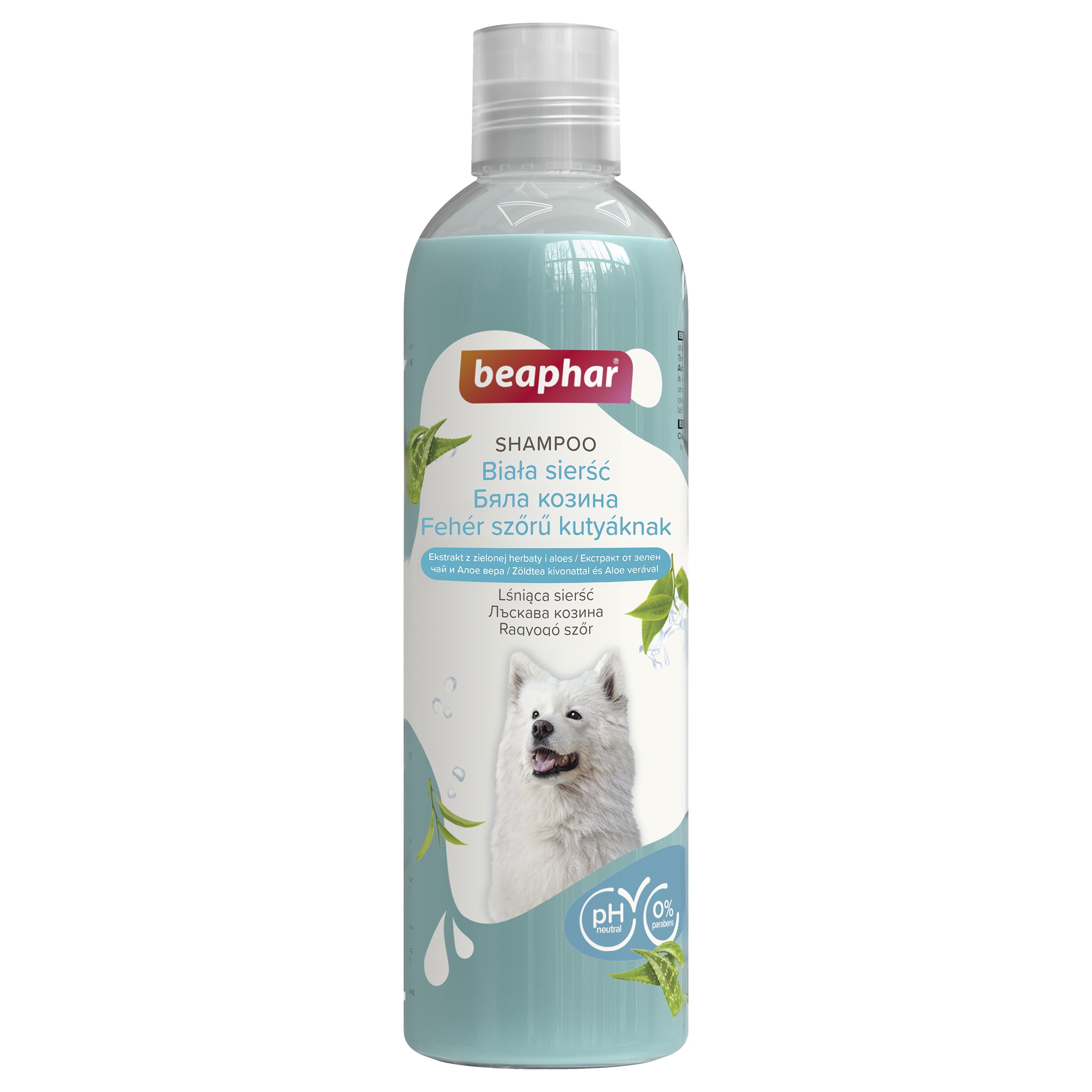 Sampon fehér szőrű kutyáknak zöld teával