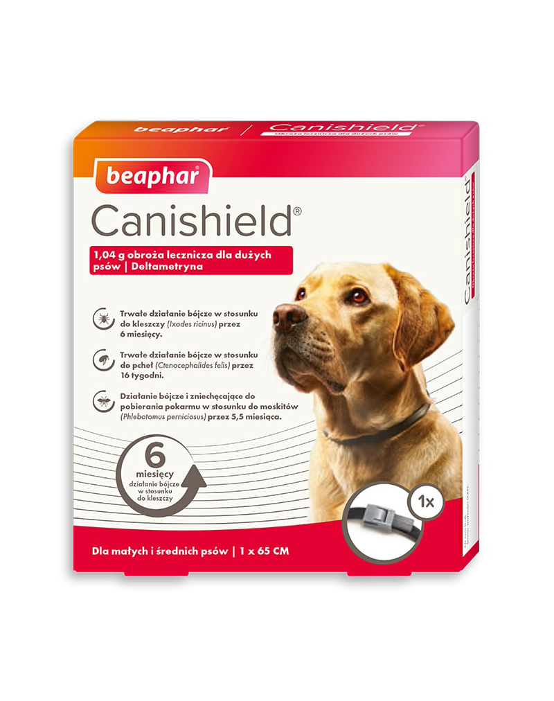 CANISHIELD L 65CM - obroża lecznicza z deltametryną dla psów
