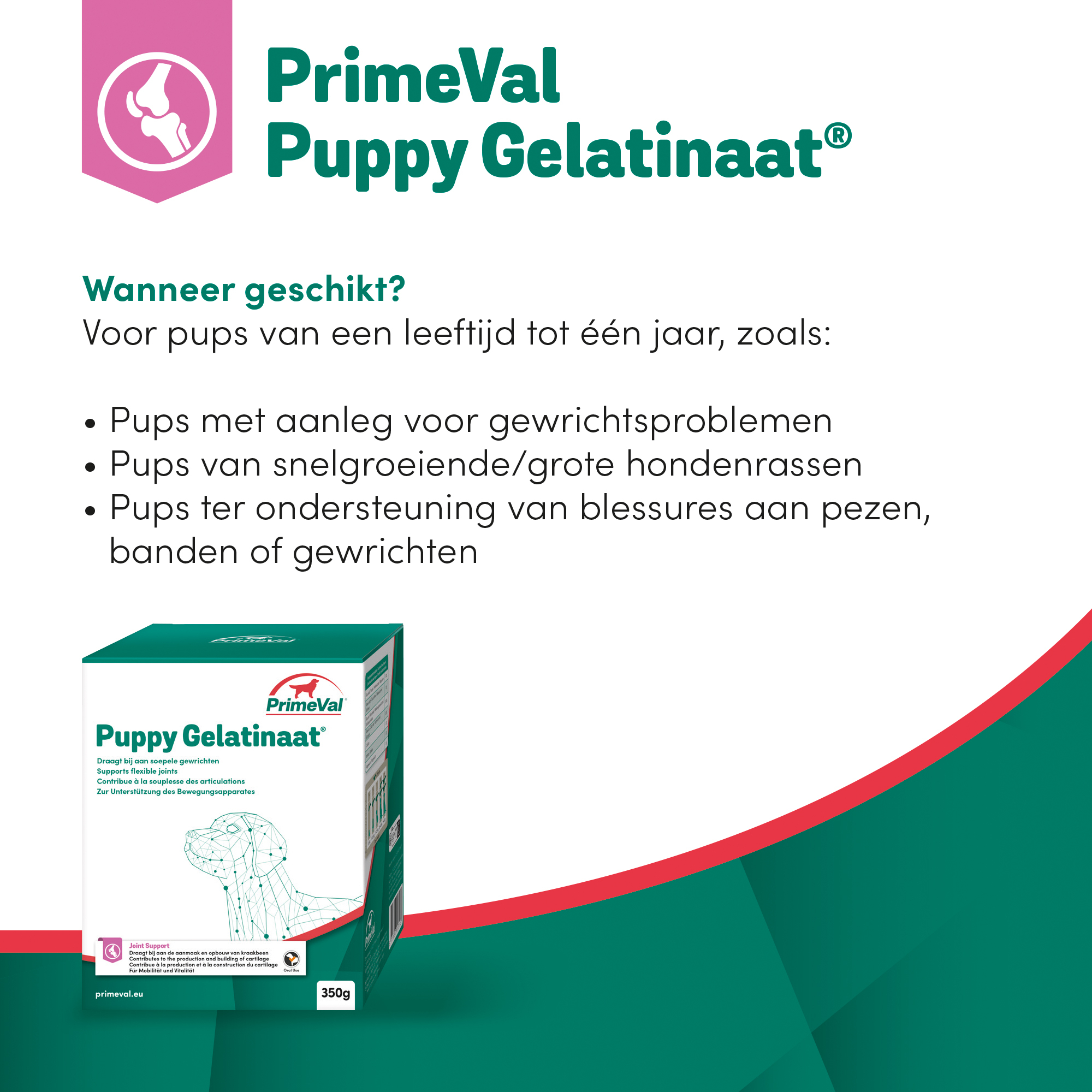 PrimeVal Gelatinaat® Puppy 350 g